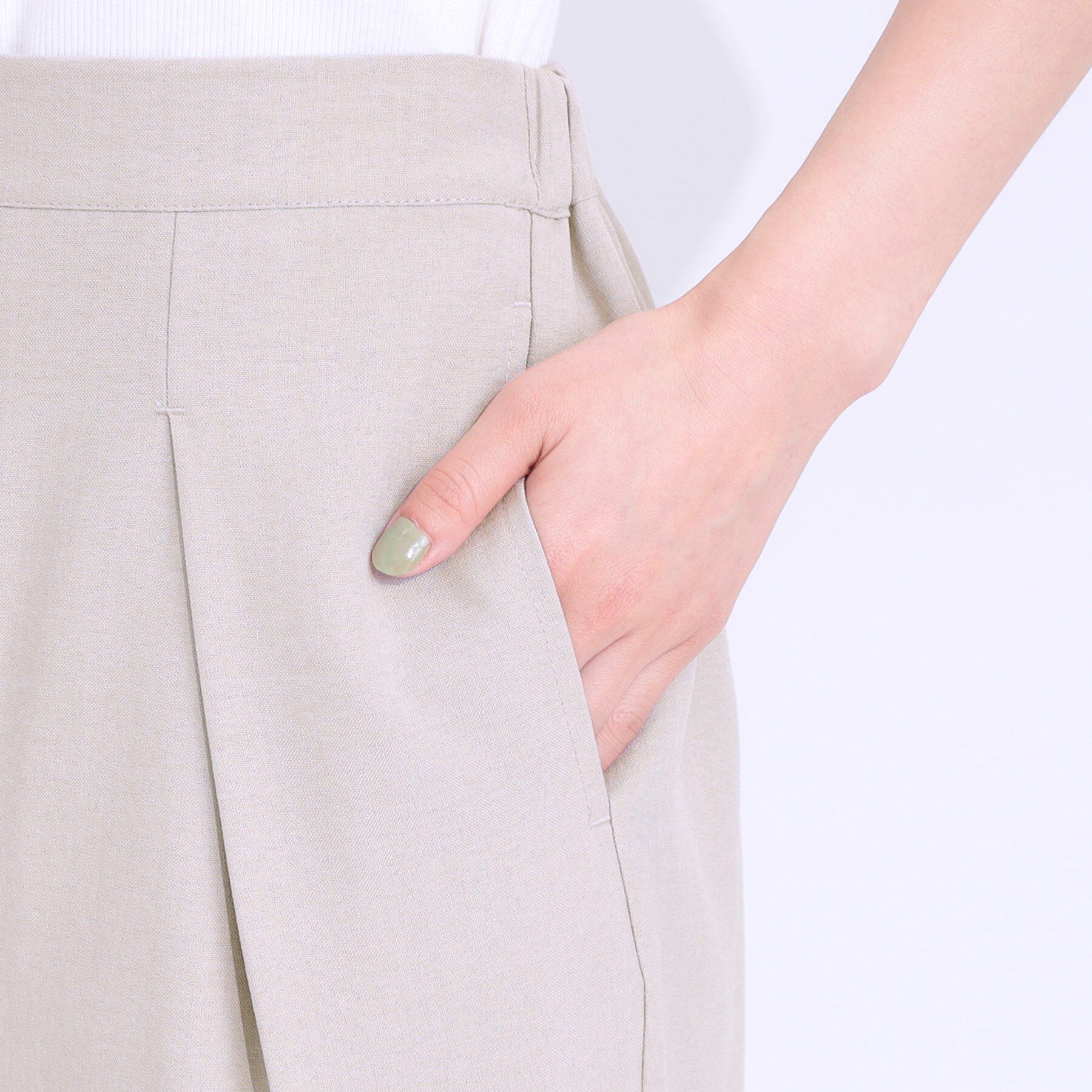 SHOO･LA･RUE「【洗える/S-LL】麻調ビンテージストレート」|その他|