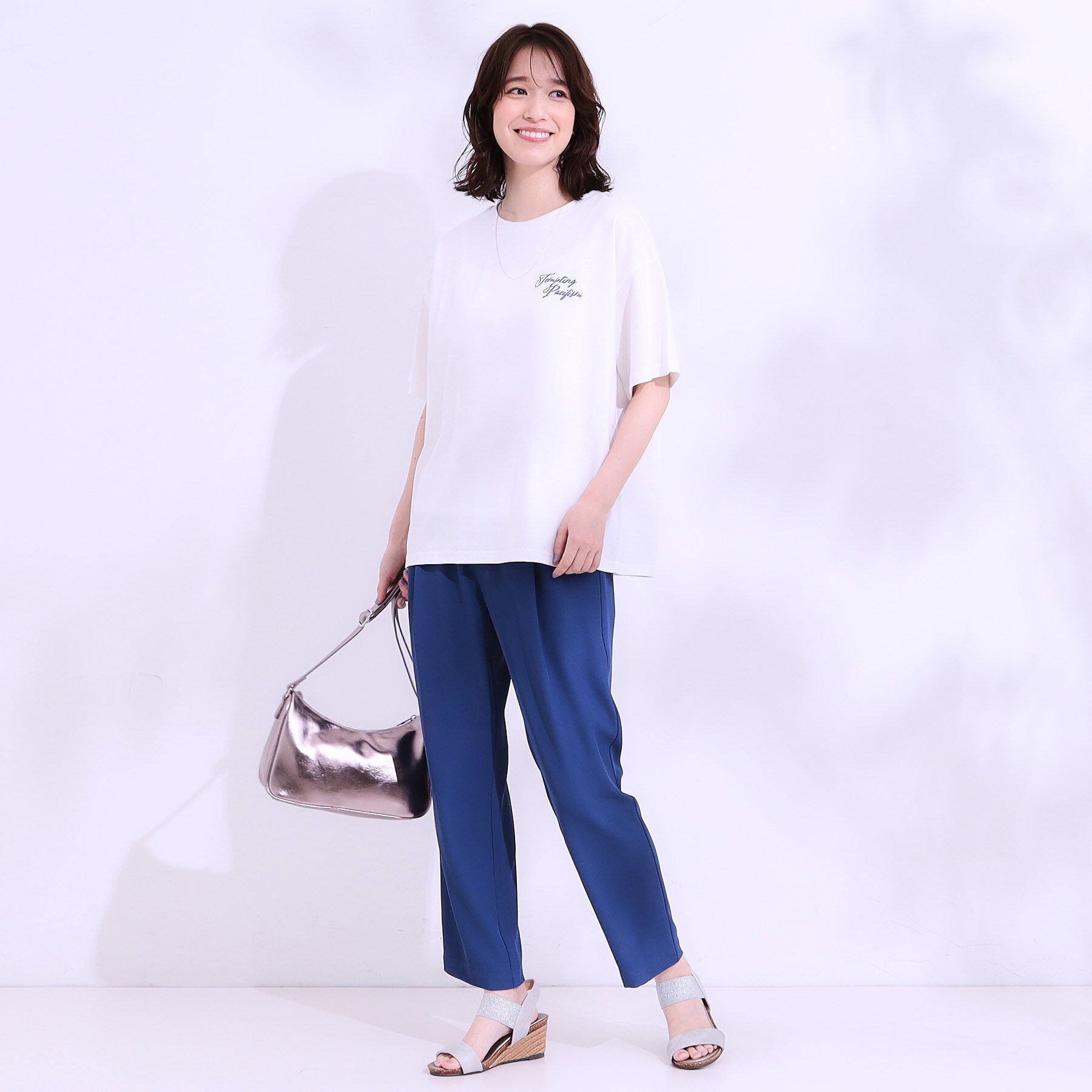 SHOO･LA･RUE「【洗える/S-LL】サガラ刺繍アソートTシャツ」|Tシャツ・カットソー|