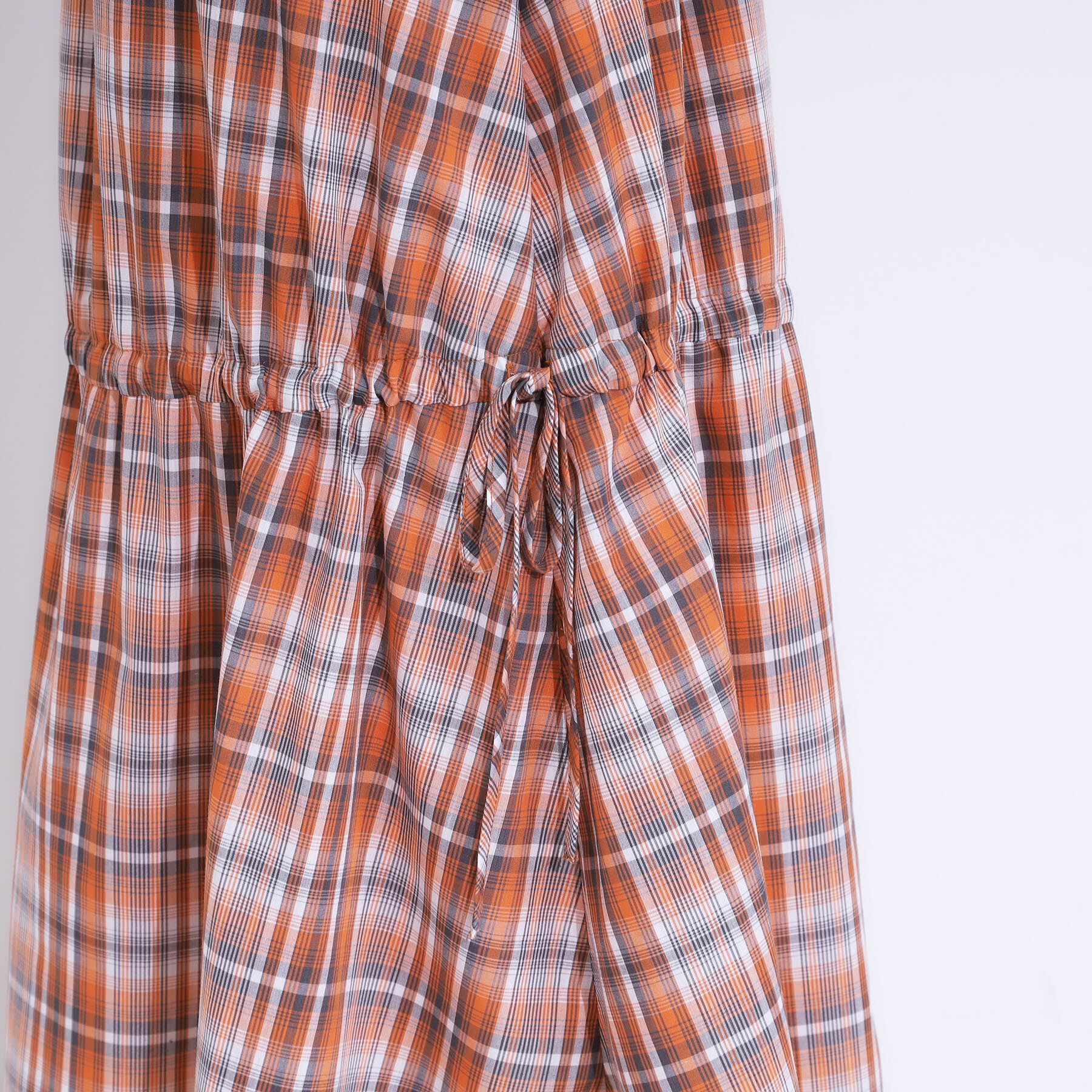 SHOO･LA･RUE「【S-LL】シルエットが変えられる チェック柄リボンフレアスカート」|スカート|