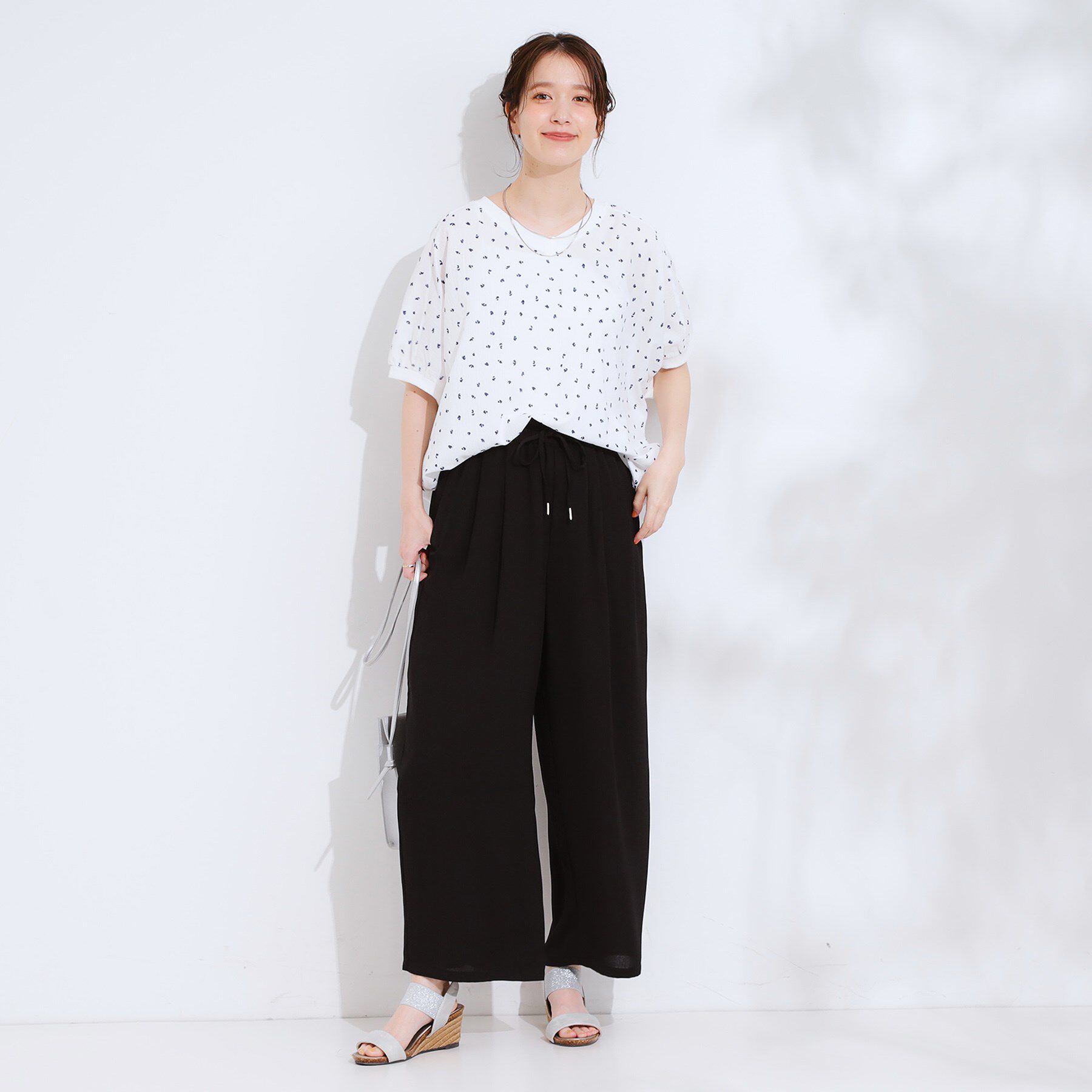 SHOO･LA･RUE「【S-LL/ひんやり】さらりと涼やか イージーワイドパンツ」|その他|