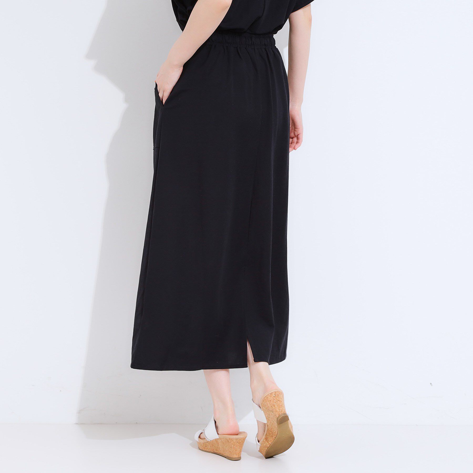 SHOO･LA･RUE「【セットアップ可/ひんやり】大人カジュアルに ベイカー風デザインスカート」|スカート|