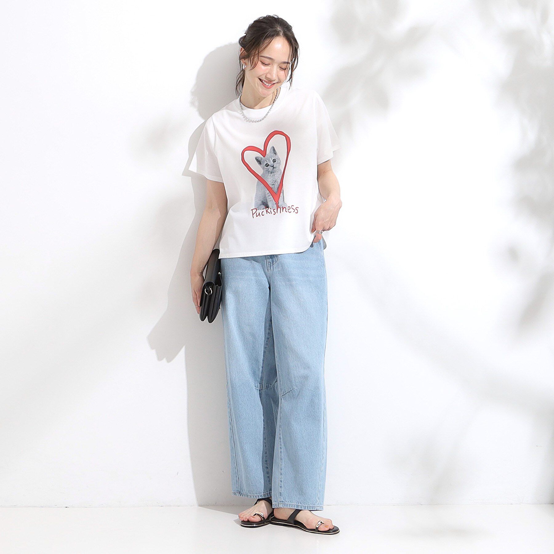 SHOO･LA･RUE「【S-LL/ひんやり/汗ジミ軽減/UVカット】グラフィックアソートTシャツ」|Tシャツ・カットソー|