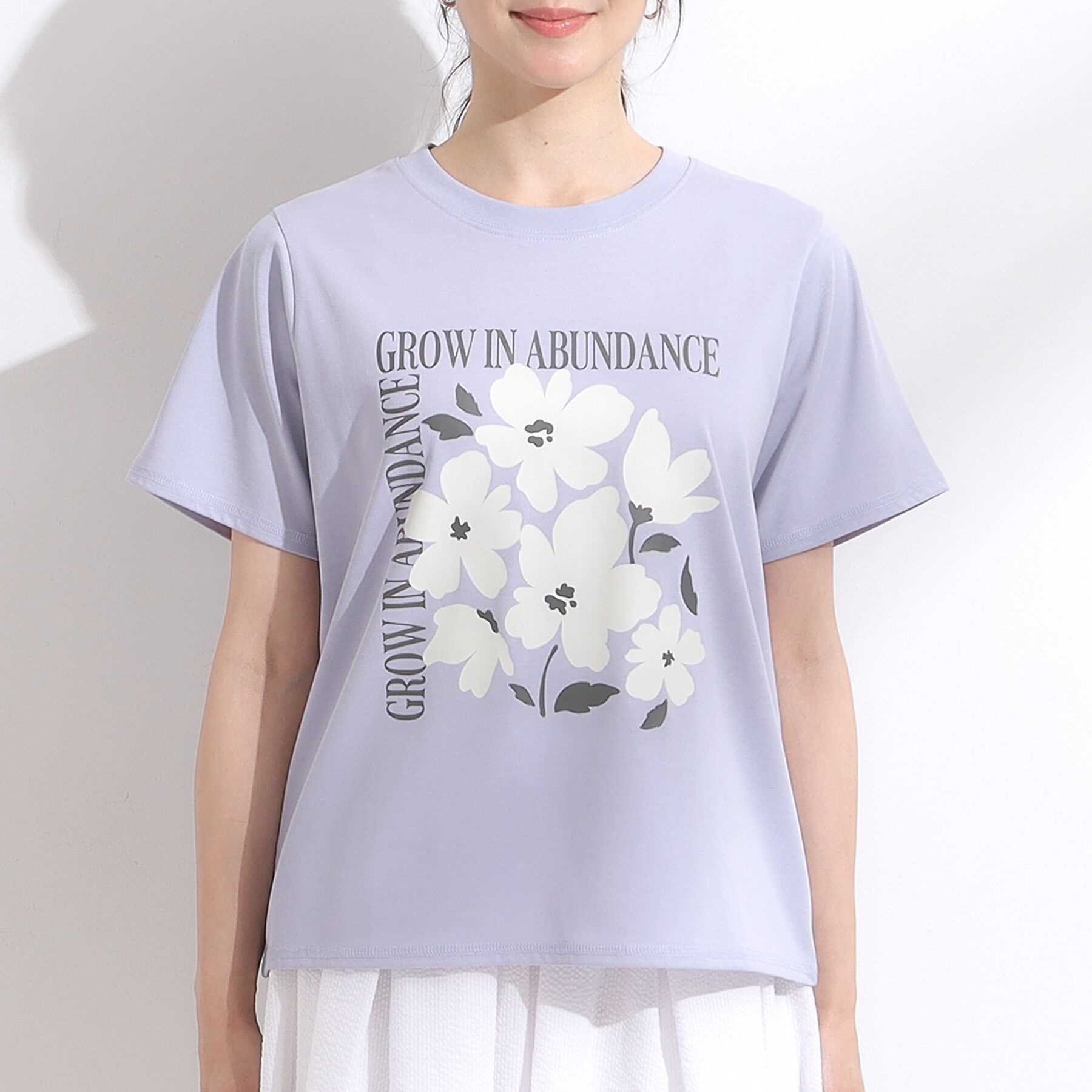 SHOO･LA･RUE「【S-LL/ひんやり/汗ジミ軽減/UVカット】グラフィックアソートTシャツ」|Tシャツ・カットソー|