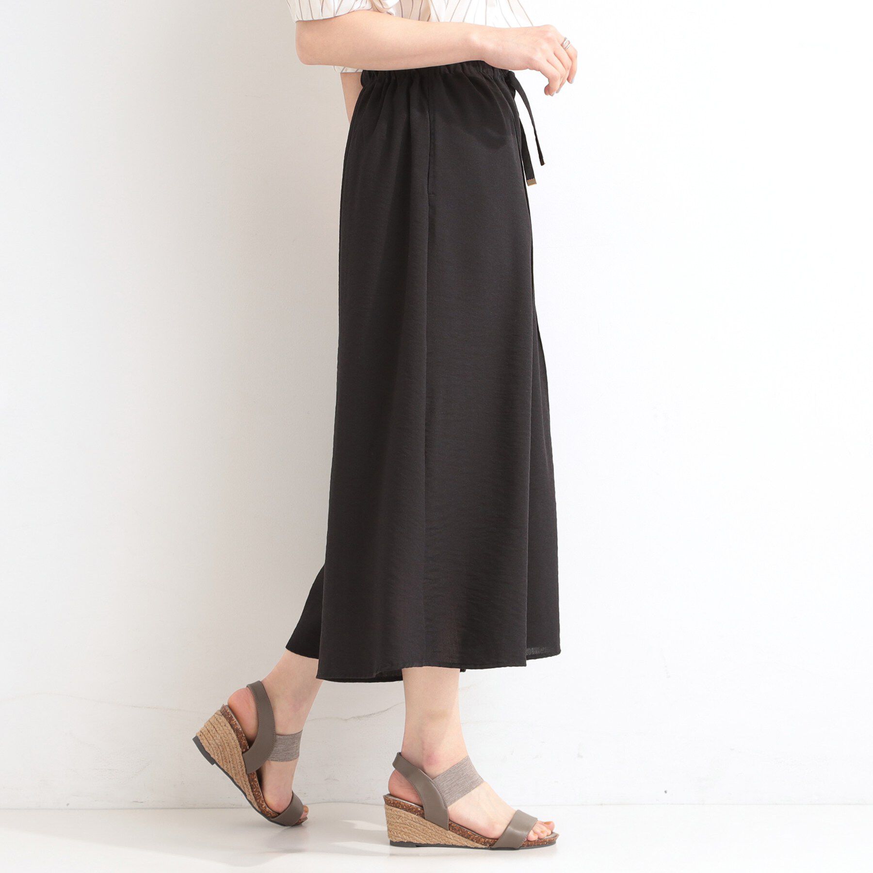 SHOO･LA･RUE「【S-LL/ひんやり】さらっとタッチできれい見え ピンタックスカーチョ」|その他|