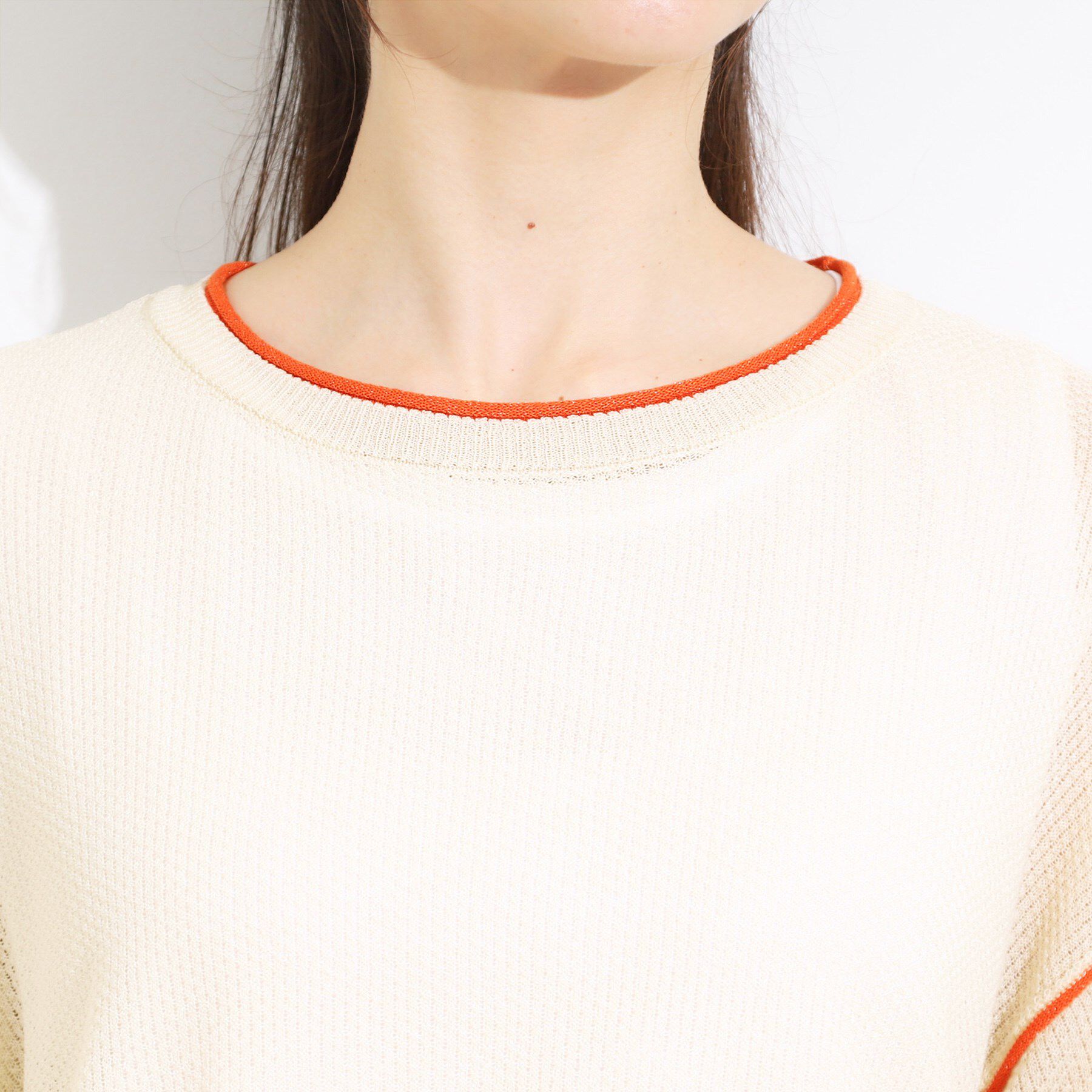 SHOO･LA･RUE「【S-LL/2点セット】配色使いがアクセント 半袖ニット+タンクトップ」|その他|