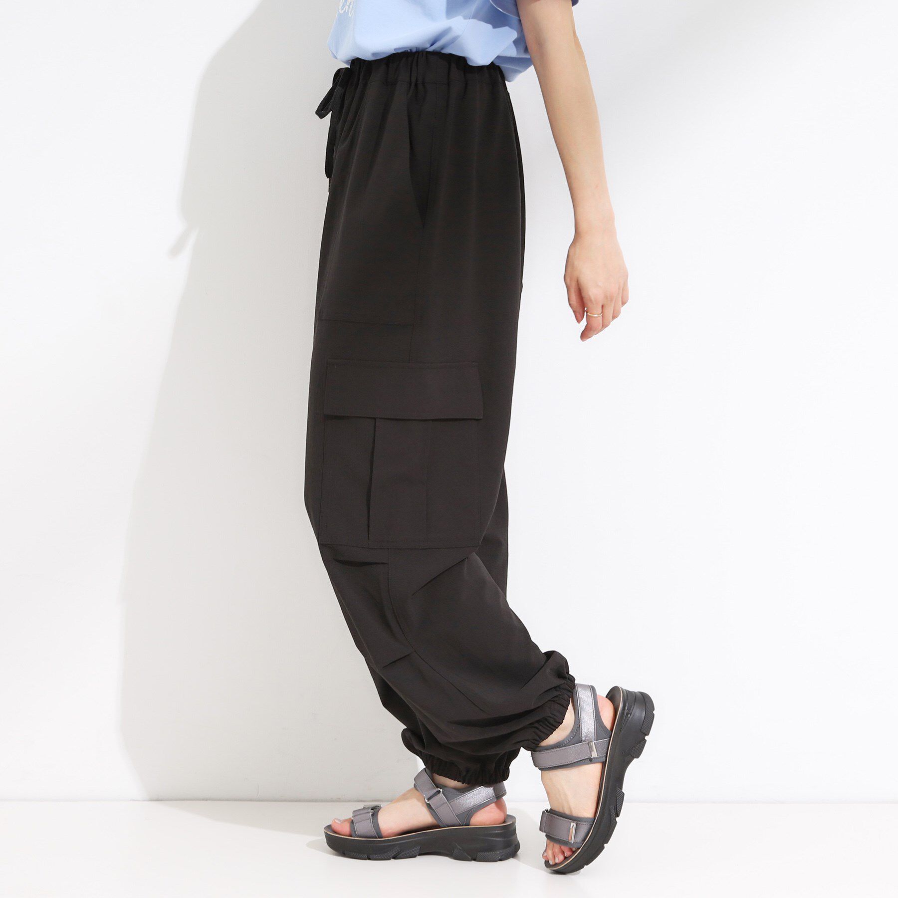 SHOO･LA･RUE「【S-LL】ゆるっと楽ちん さらさらカーゴジョガーパンツ」|その他|