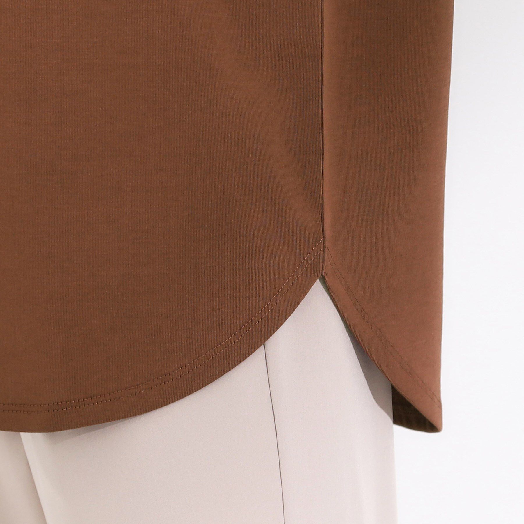 SHOO･LA･RUE「【S-LL/汗ジミ軽減/ひんやり/UV】インせず着られる フレンチスリーブTシャツ」|Tシャツ・カットソー|