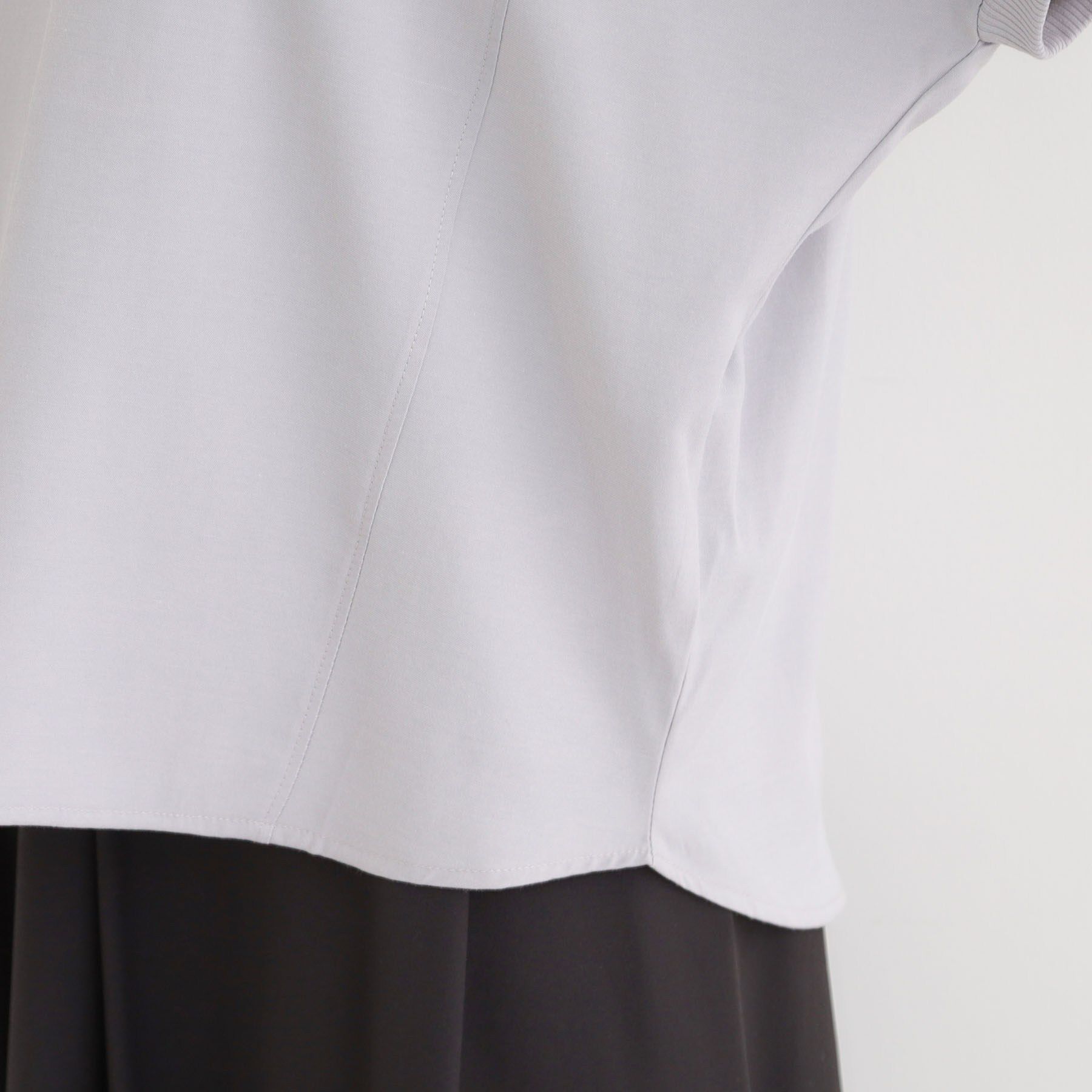 SHOO･LA･RUE「【ひんやり/洗濯後しわになりにくい】リブ切り替えドルマンブラウス」|シャツ・ブラウス|