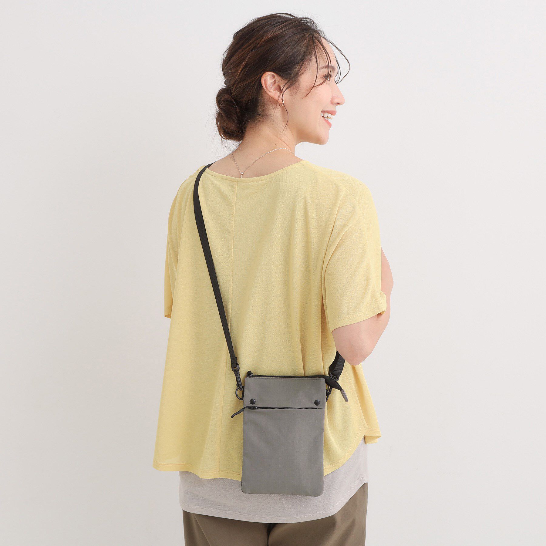 SHOO･LA･RUE「【撥水】2層ミニショルダーバッグ」|ショルダー・メッセンジャー|グレー(012)