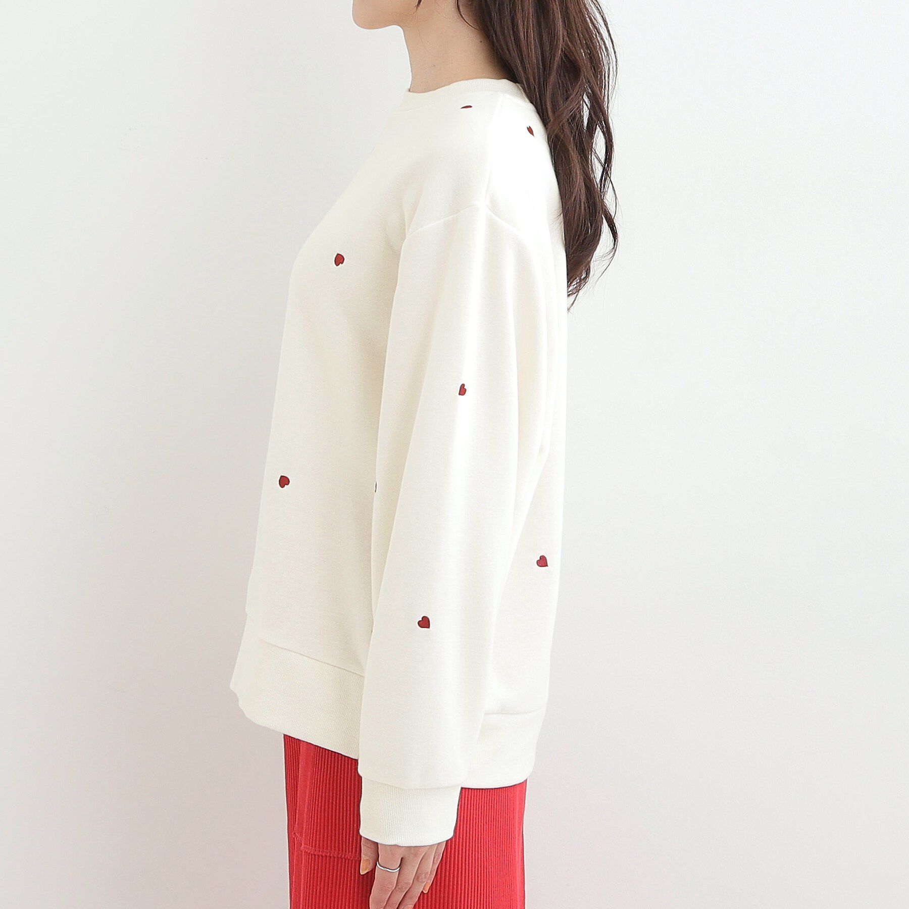 SHOO･LA･RUE「【洗濯機可】小さめ刺繍で大人見え アソート裏起毛スウェット」|パーカー|