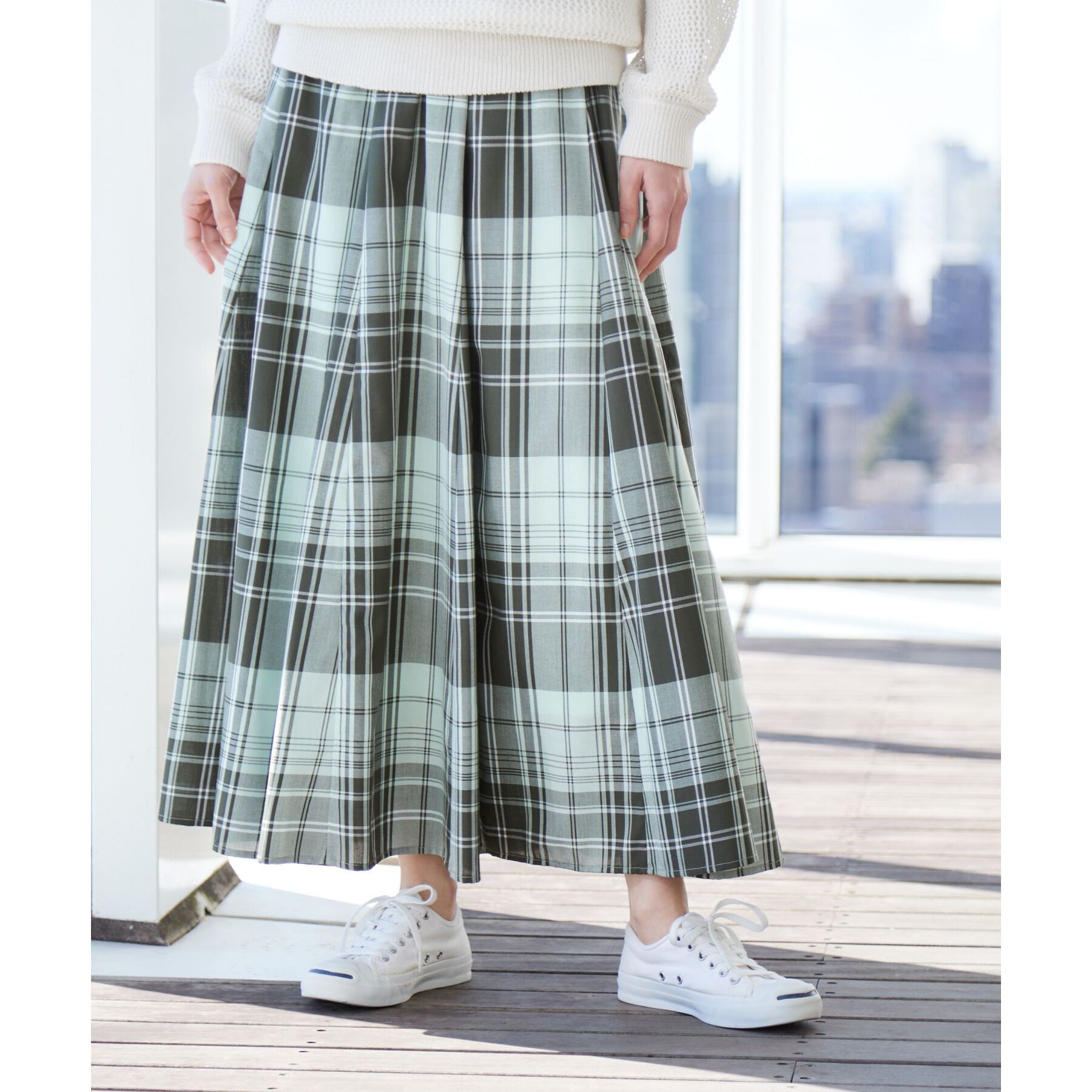 Dessin「【ウエストゴム・洗える】映えチェック柄スカート（XS～L）」|スカート|