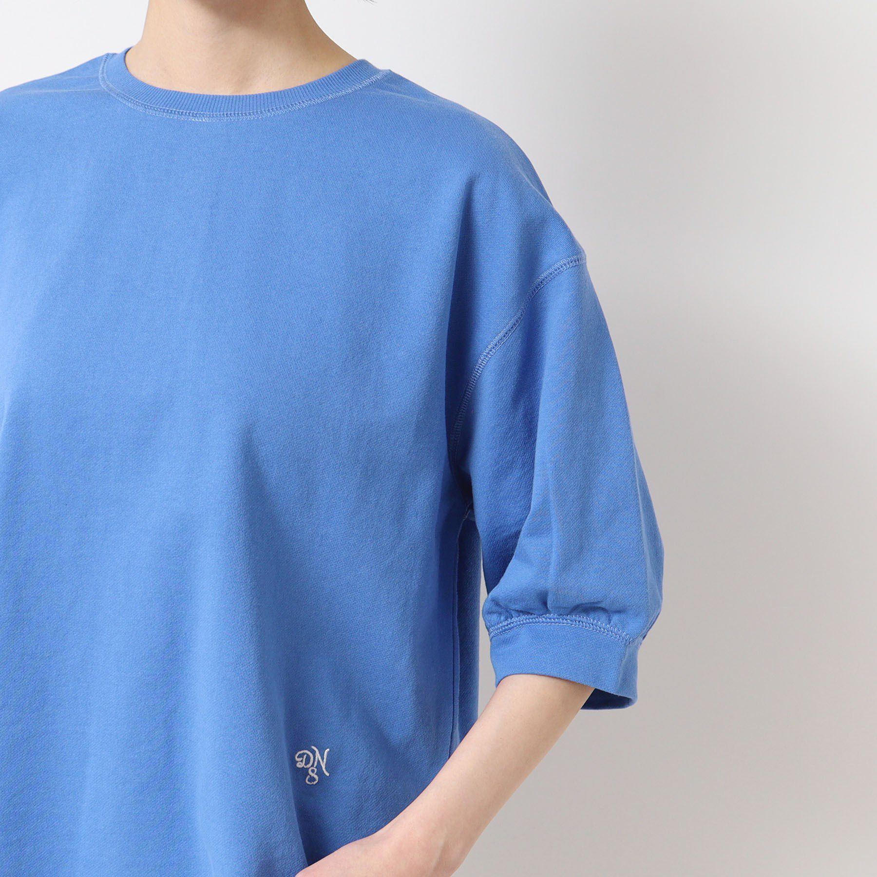 Dessin「【360度可愛い・洗える】バックヘンリーカットソー（5分袖/XS～L）」|Tシャツ・カットソー|