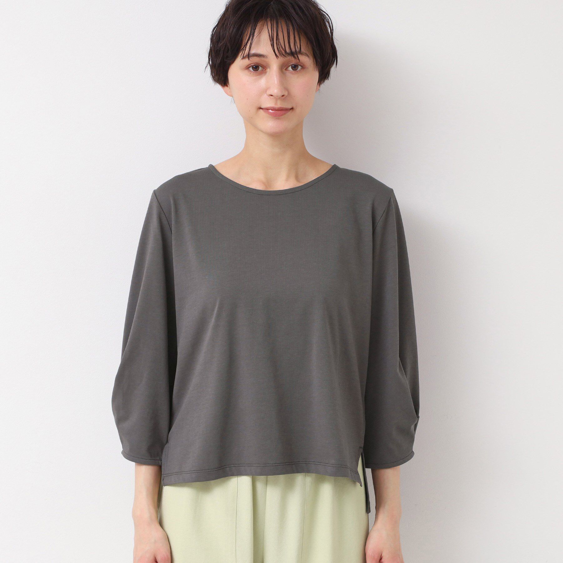 Dessin「【接触冷感・UV・洗える】袖ニュアンスカットソー」|Tシャツ・カットソー|