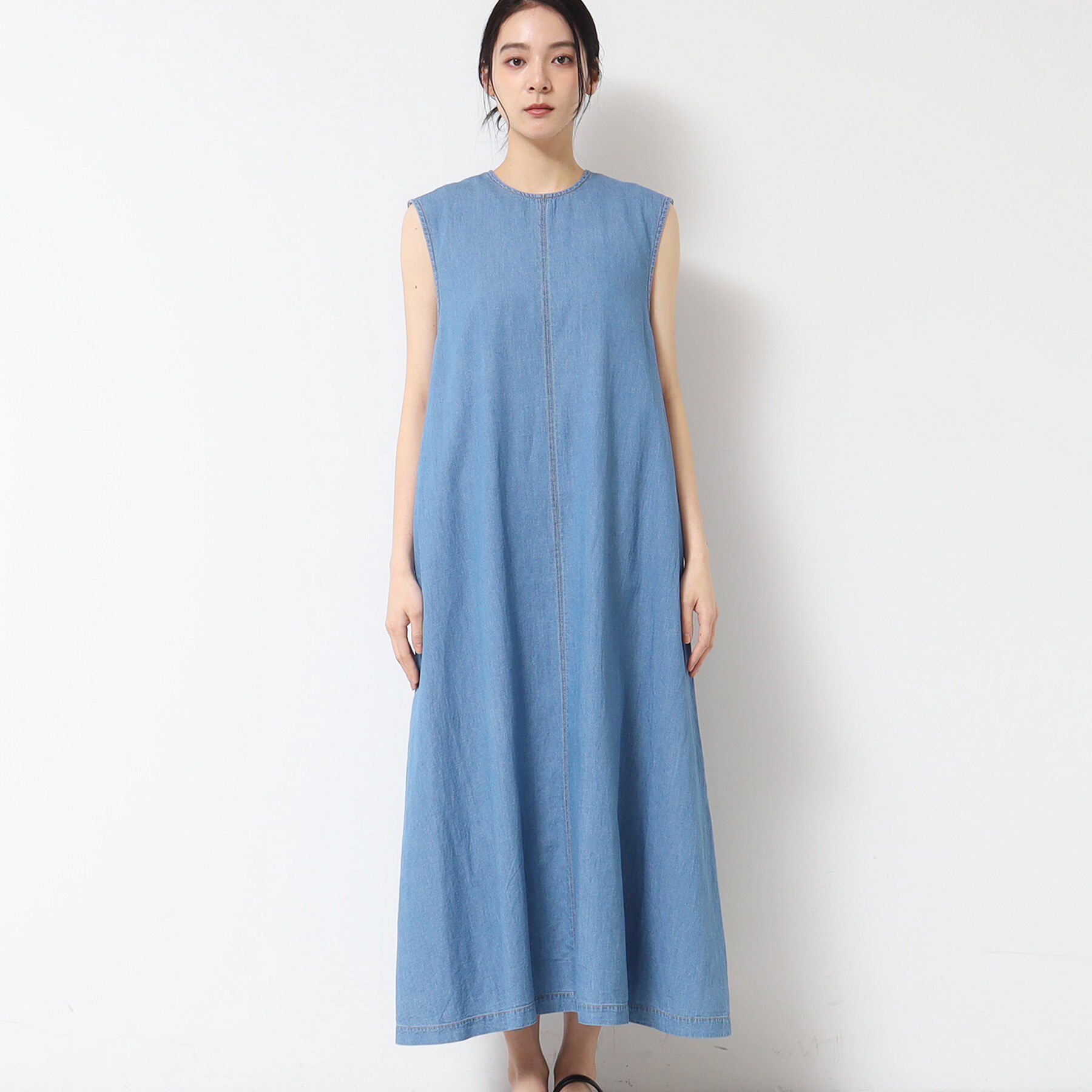 Dessin「【洗える】綿麻デニムワンピース」|ワンピース|