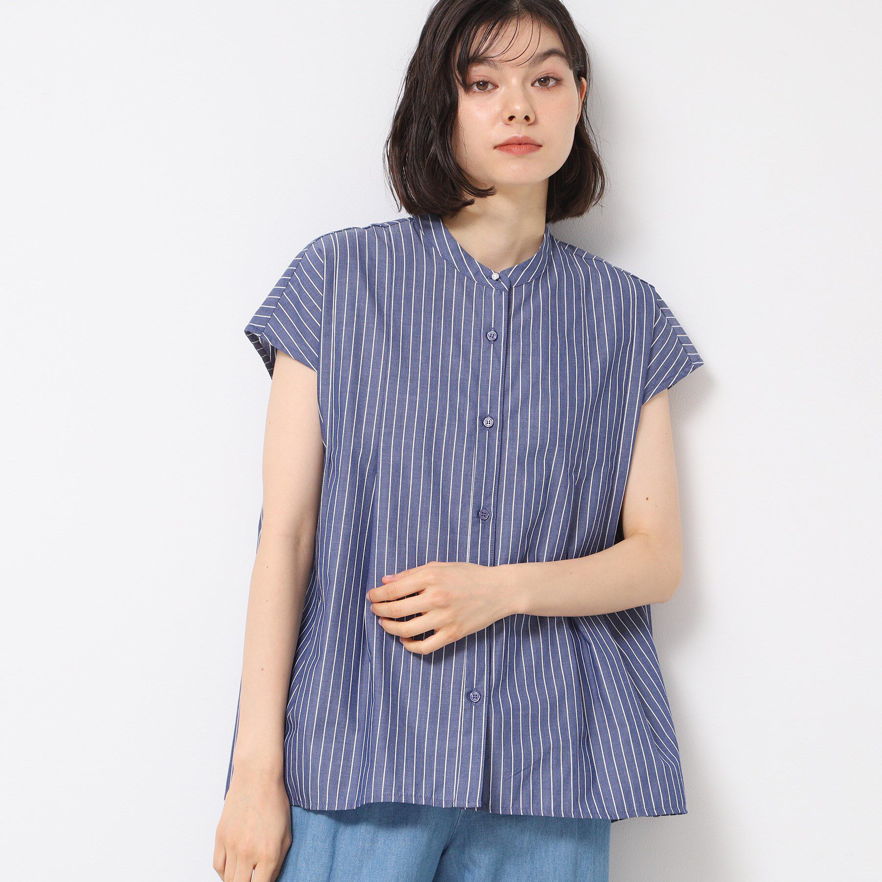 Dessin「【洗える】フレンチスリーブフレアーブラウス（XS～L）」|シャツ・ブラウス|