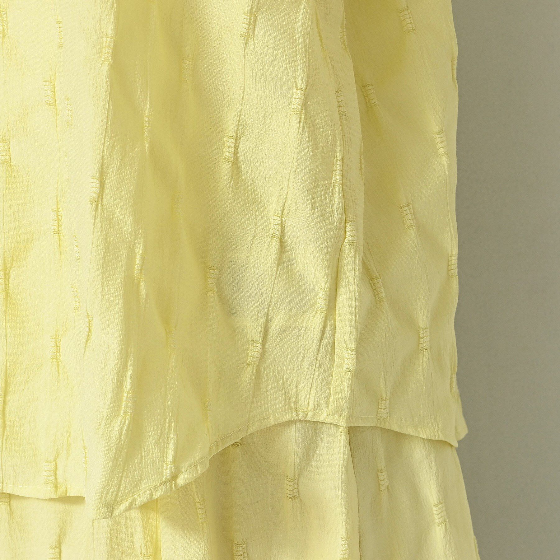 Dessin「【洗える／五分袖】バルーンスリーブジャガードブラウス」|シャツ・ブラウス|