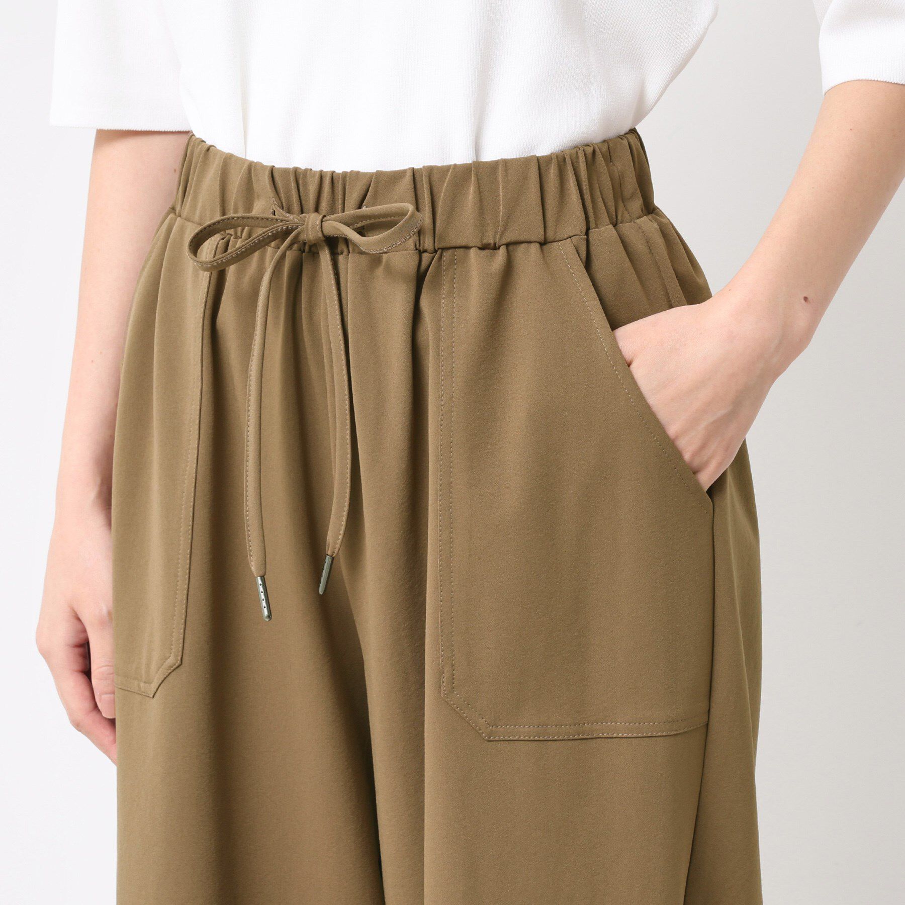 Dessin「【ウエストゴム・洗える】ストレッチワイドパンツ」|その他|