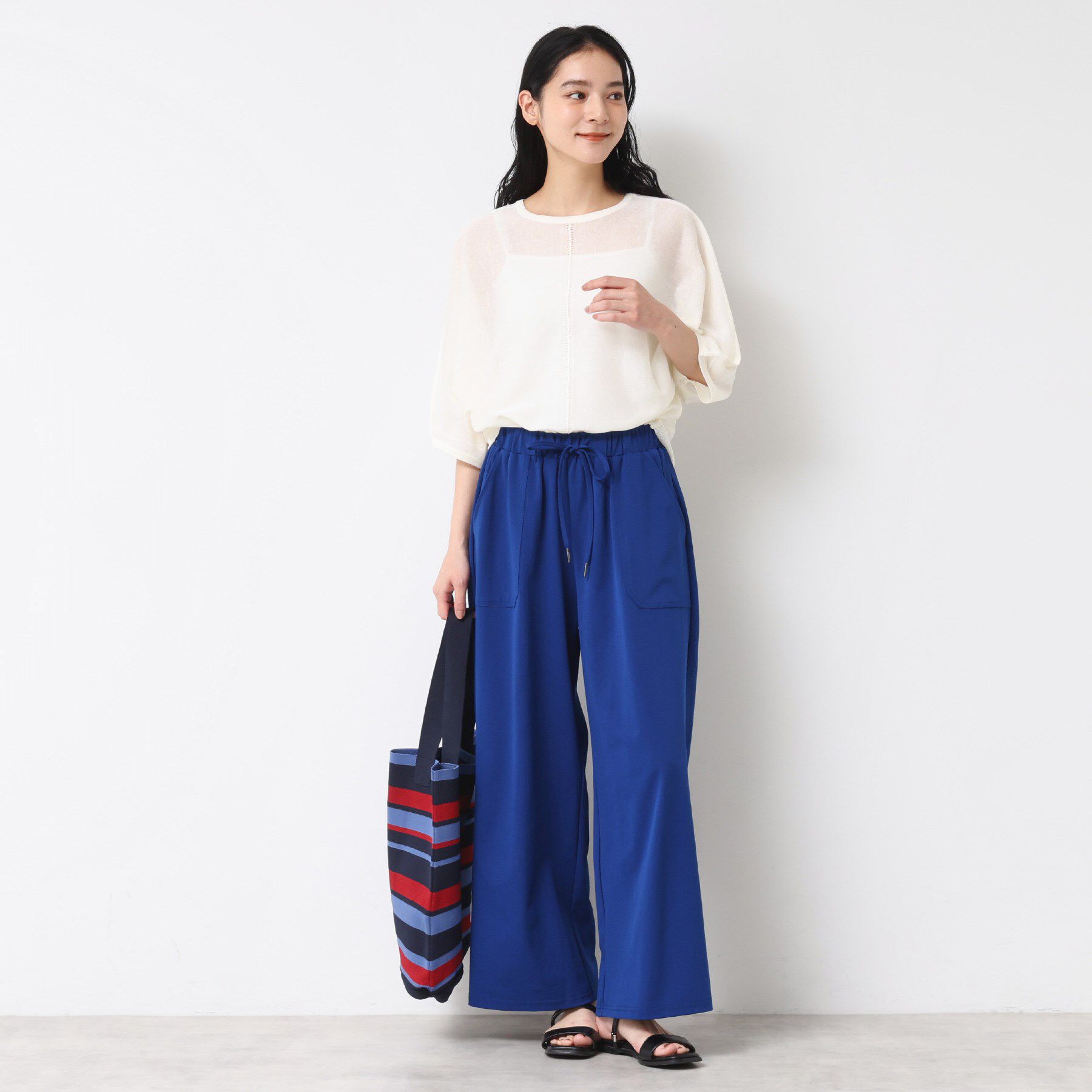 Dessin「【ウエストゴム・洗える】ストレッチワイドパンツ」|その他|