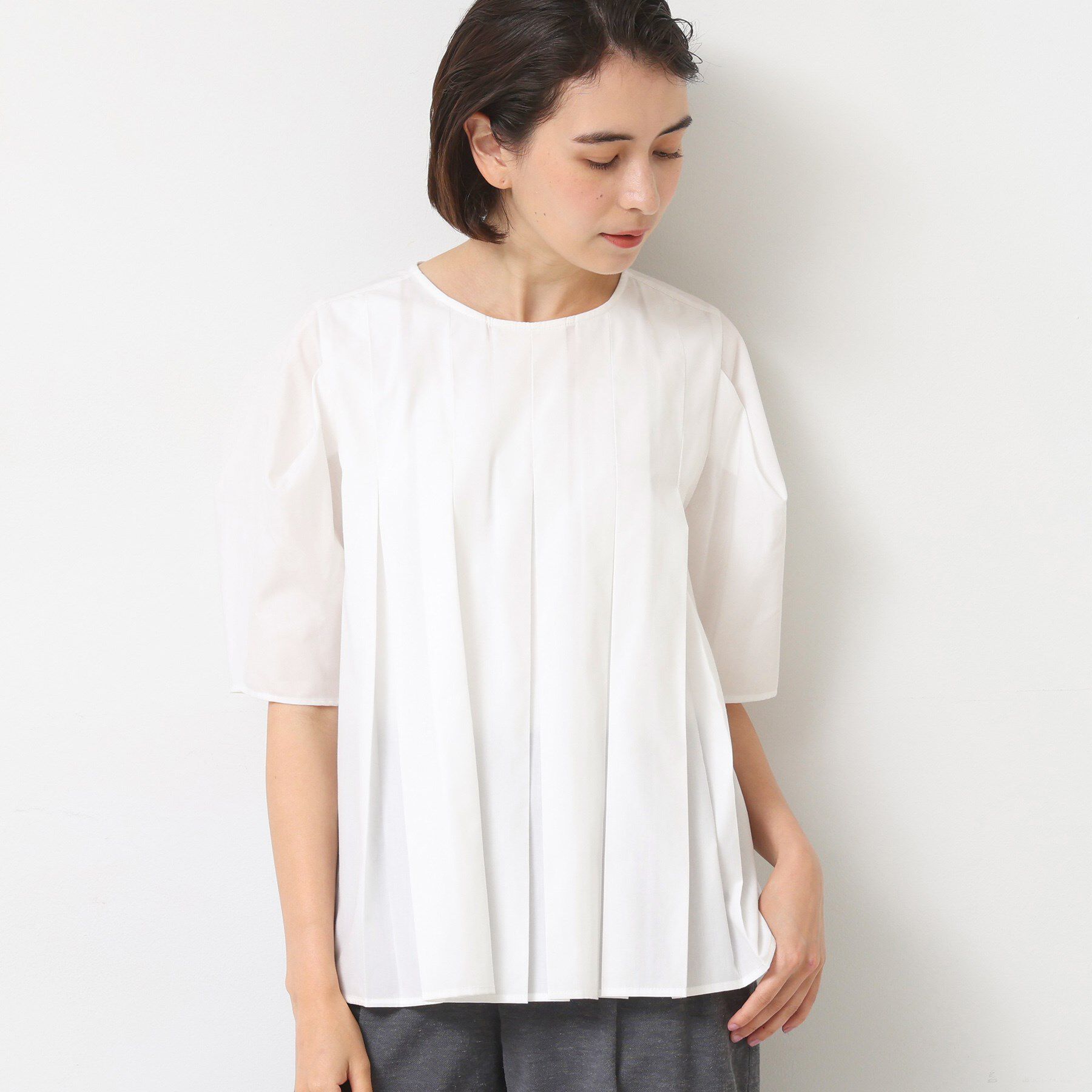 Dessin「【洗える】タックデザインブラウス」|シャツ・ブラウス|