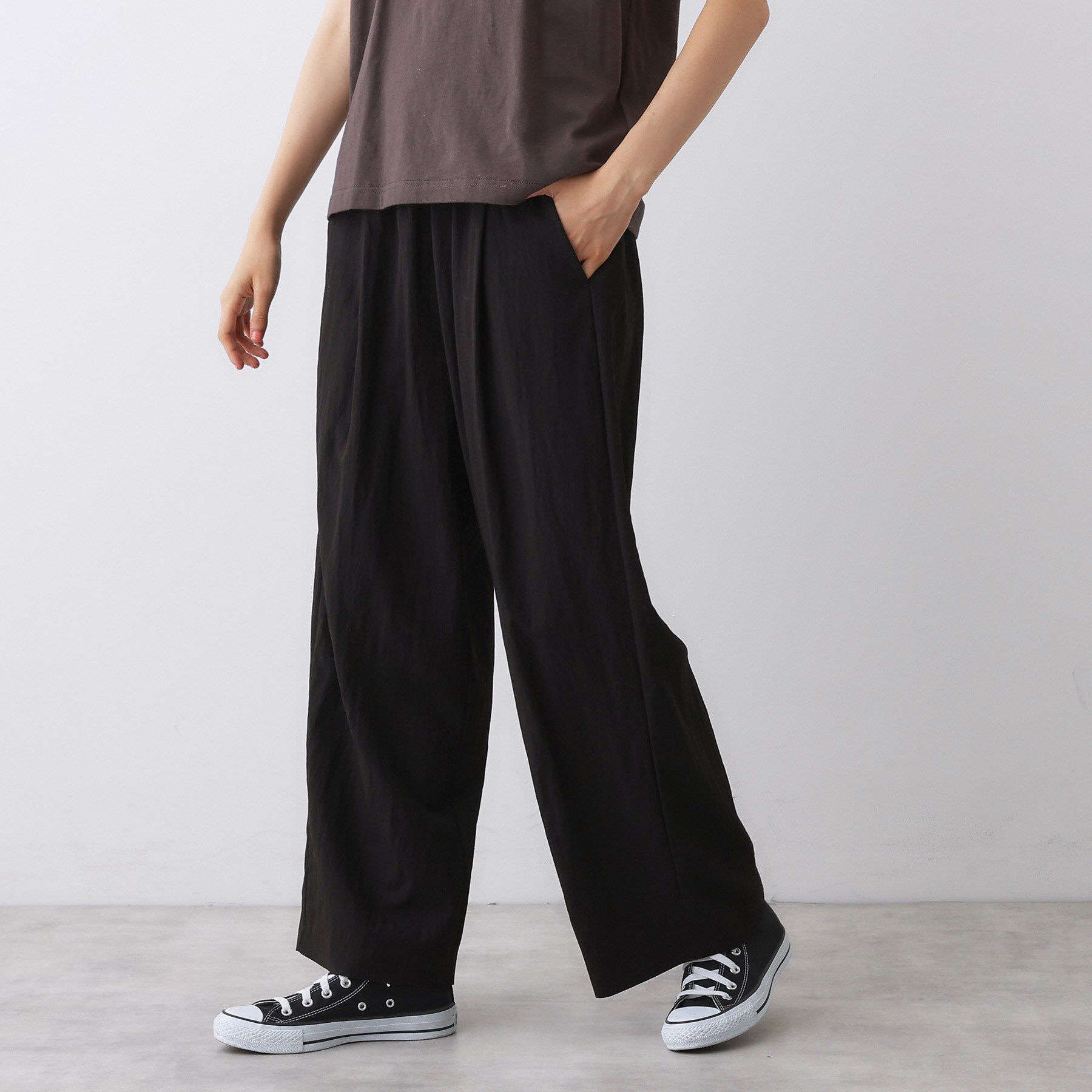 Dessin「【ウエストゴム/洗える】リラクシーナイロンパンツ」|その他|