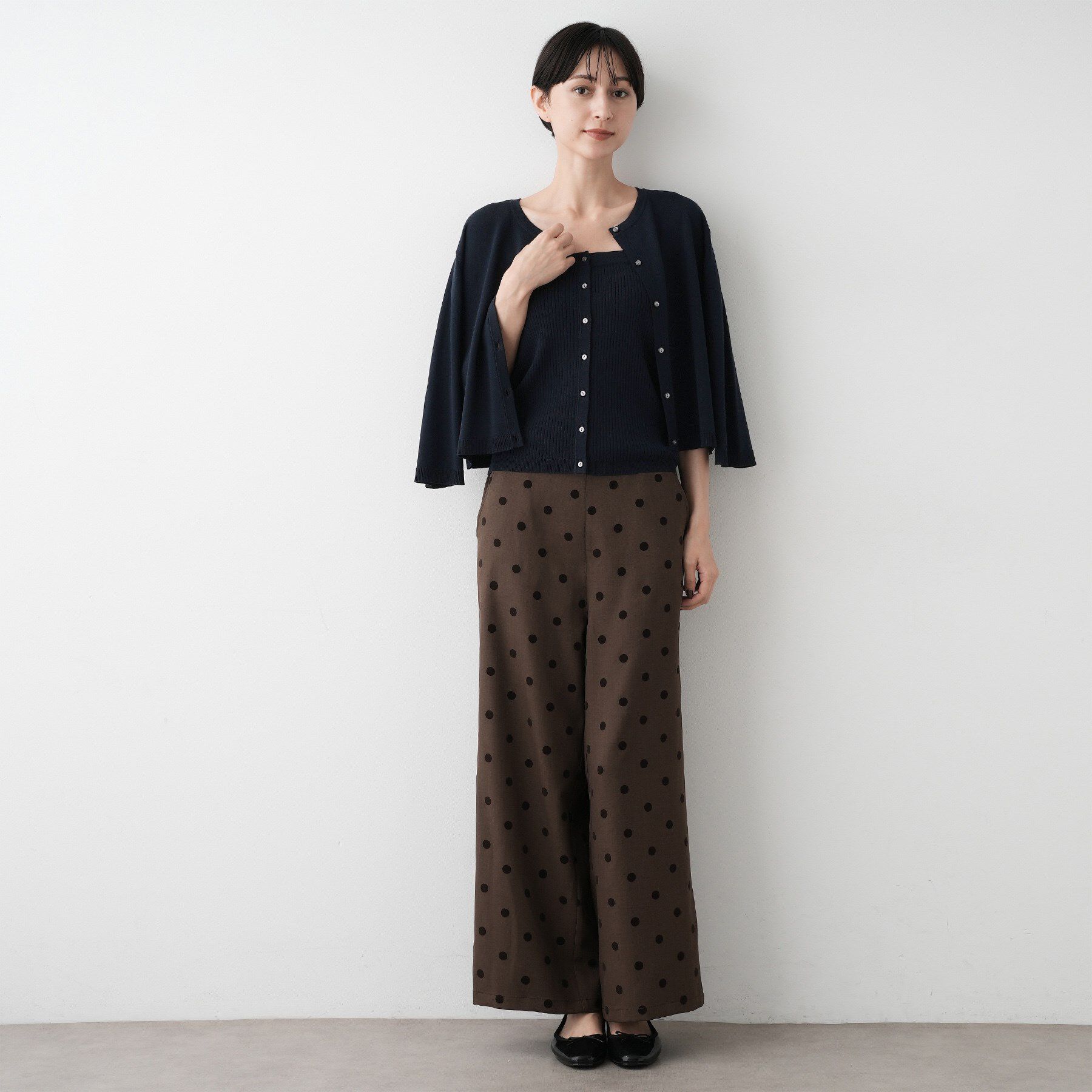 Dessin「【2点セット・洗える】2WAYカーディガン＆キャミソールアンサンブル」|その他|