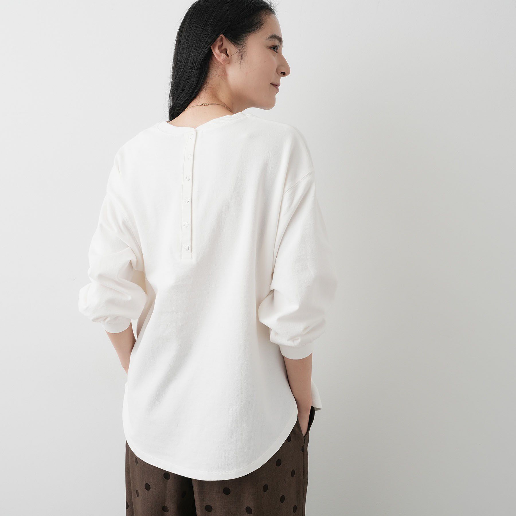 Dessin「【360度可愛い・洗える】バックヘンリーカットソー」|Tシャツ・カットソー|