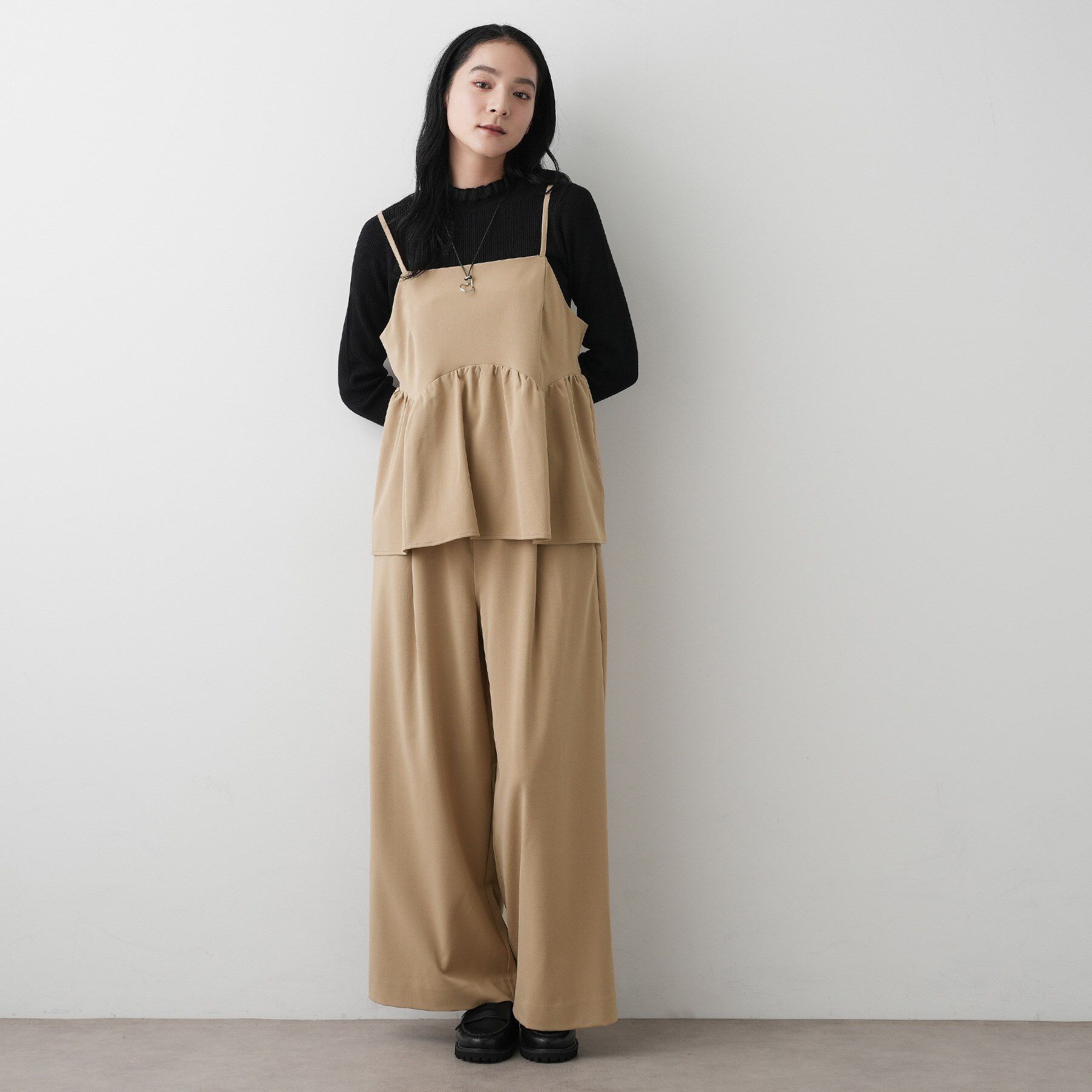 Dessin「【セットアップ可・洗える】ハイウエストタックパンツ」|その他|