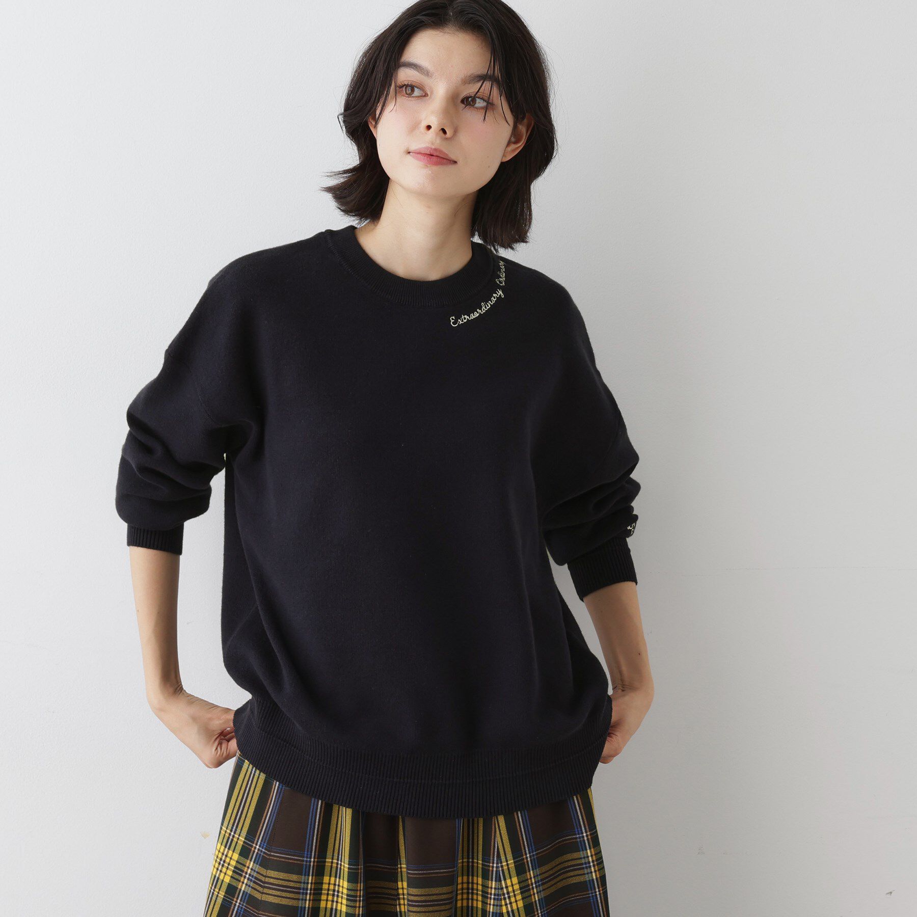 Dessin「【洗える】刺繍入りジャカードニット」|ニット・セーター|