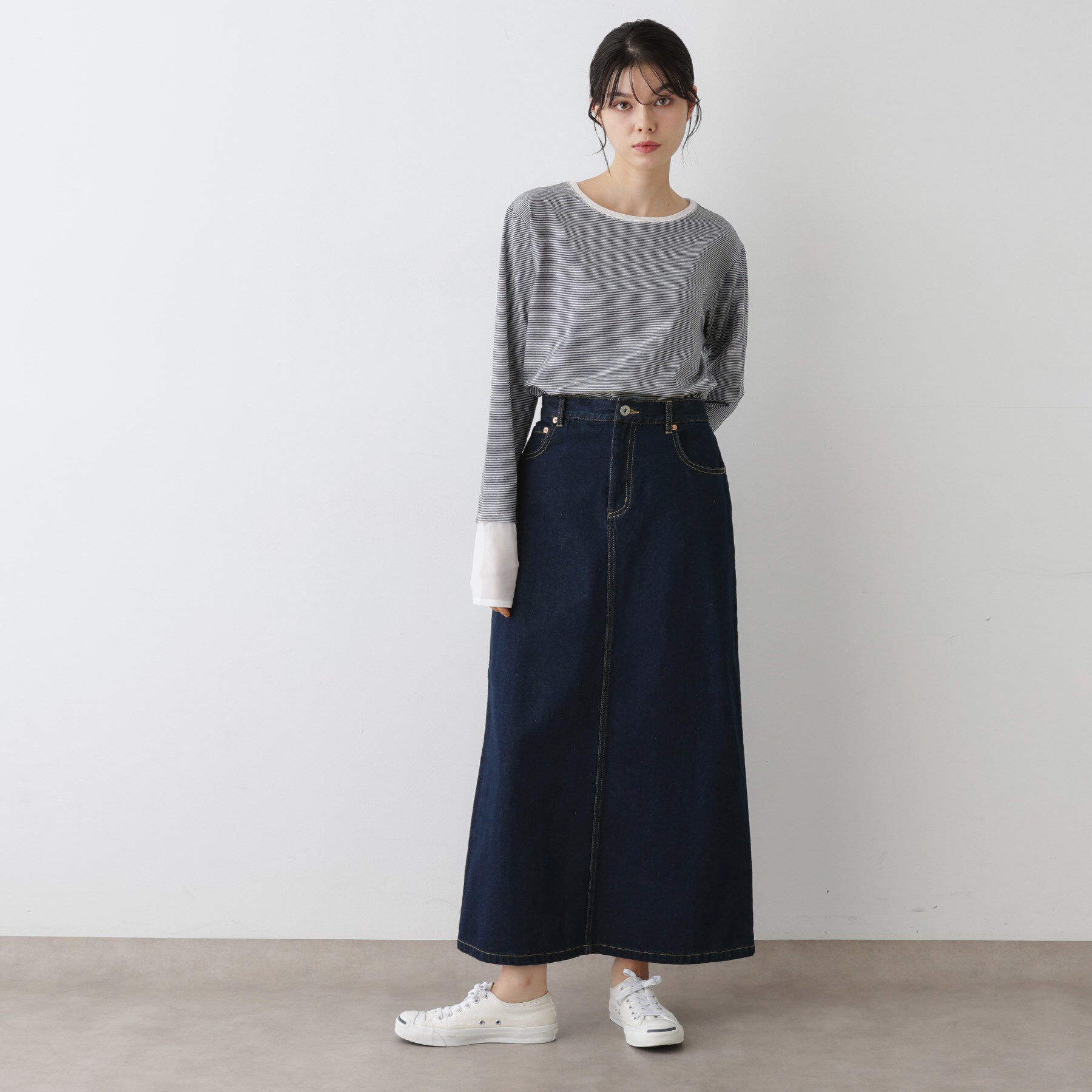 Dessin「【2WAY・洗える】デニムジャンパースカート」|スカート|