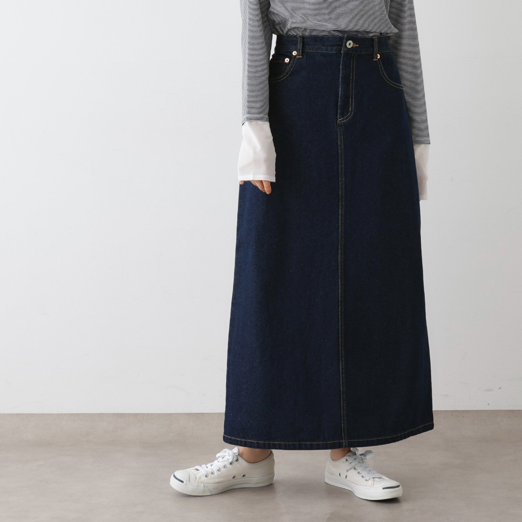 Dessin「【2WAY・洗える】デニムジャンパースカート」|スカート|