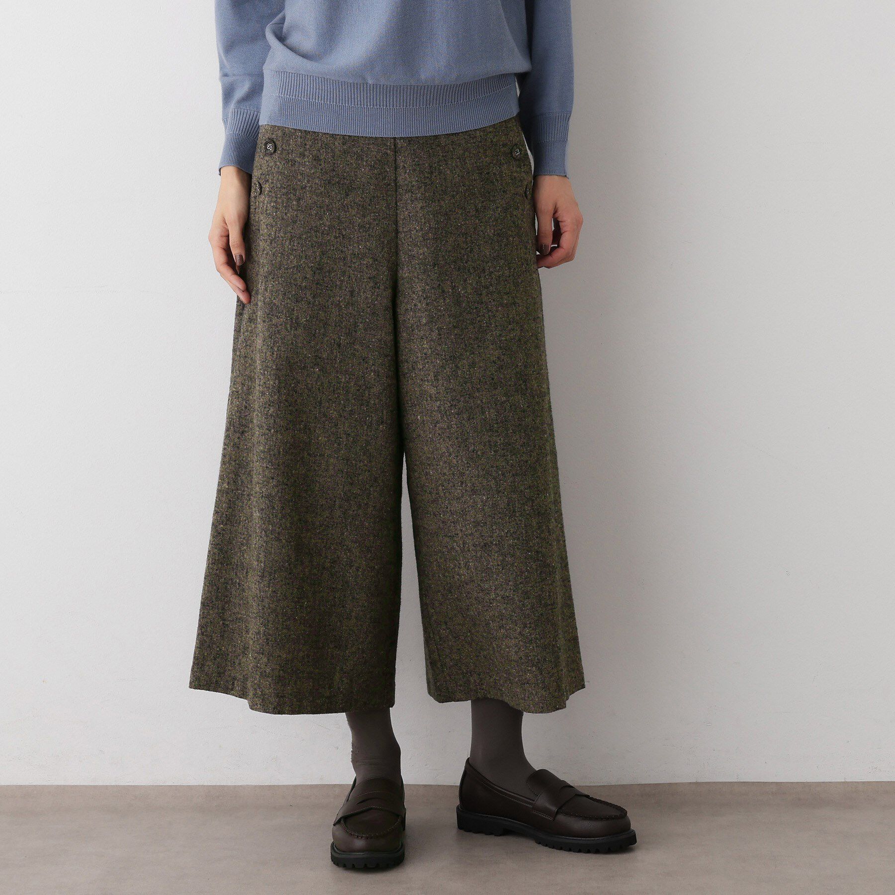 Dessin「【洗える/後ろゴム】ツイードマリンクロップド丈パンツ」|その他|