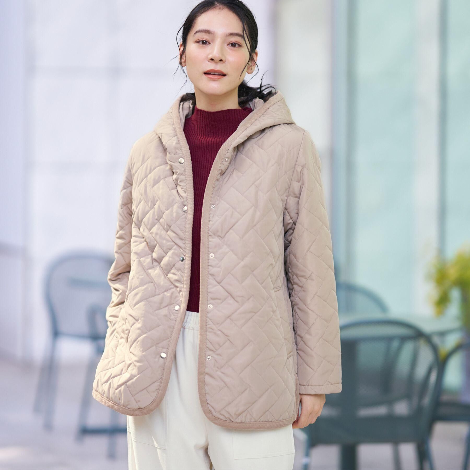 Dessin「キルトフードジャケット」|その他|トープ(054)