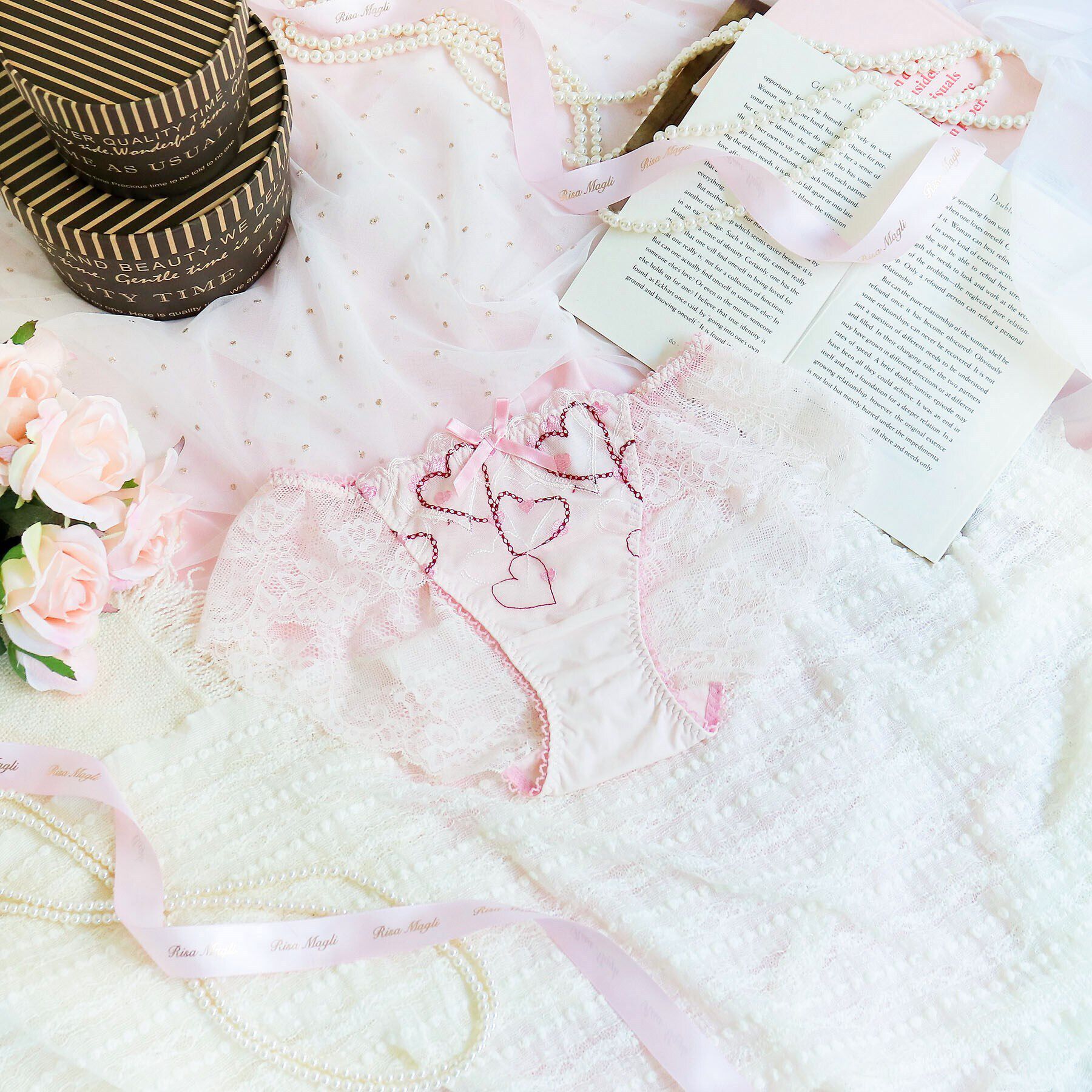 Risa Magli「ジアン レースショーツ」|インナー|ピンク(071)
