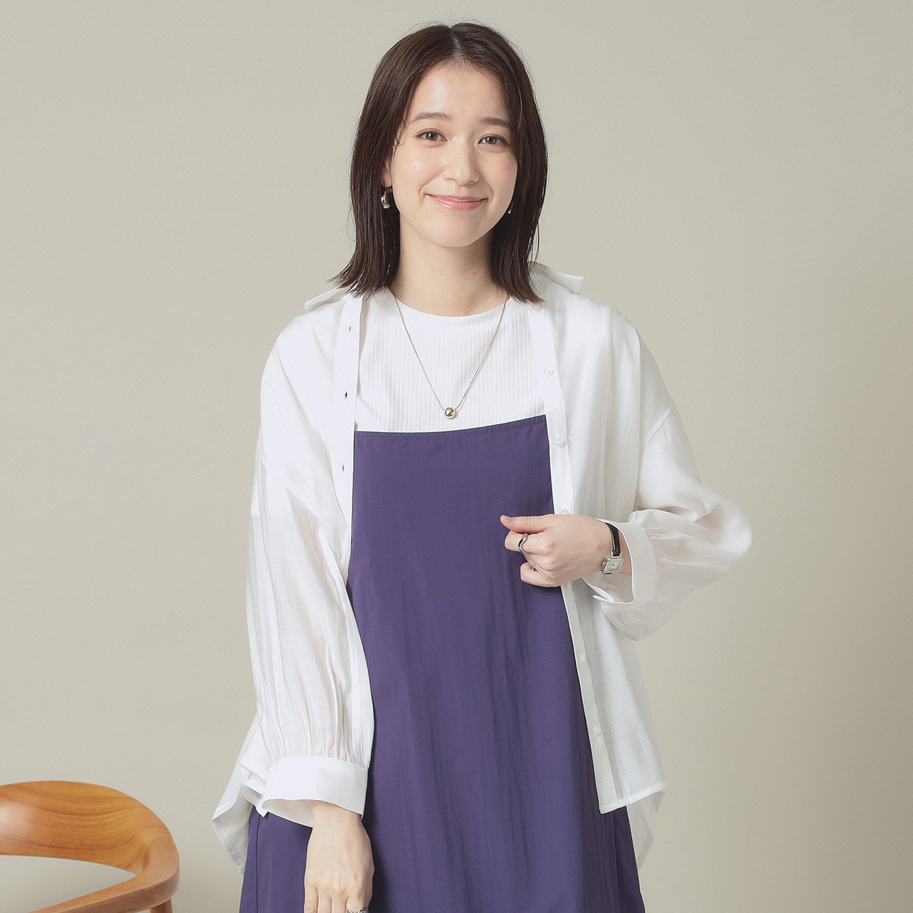 ITS&rsquo;DEMO「【手洗い可】シアーシャツ」|シャツ・ブラウス|