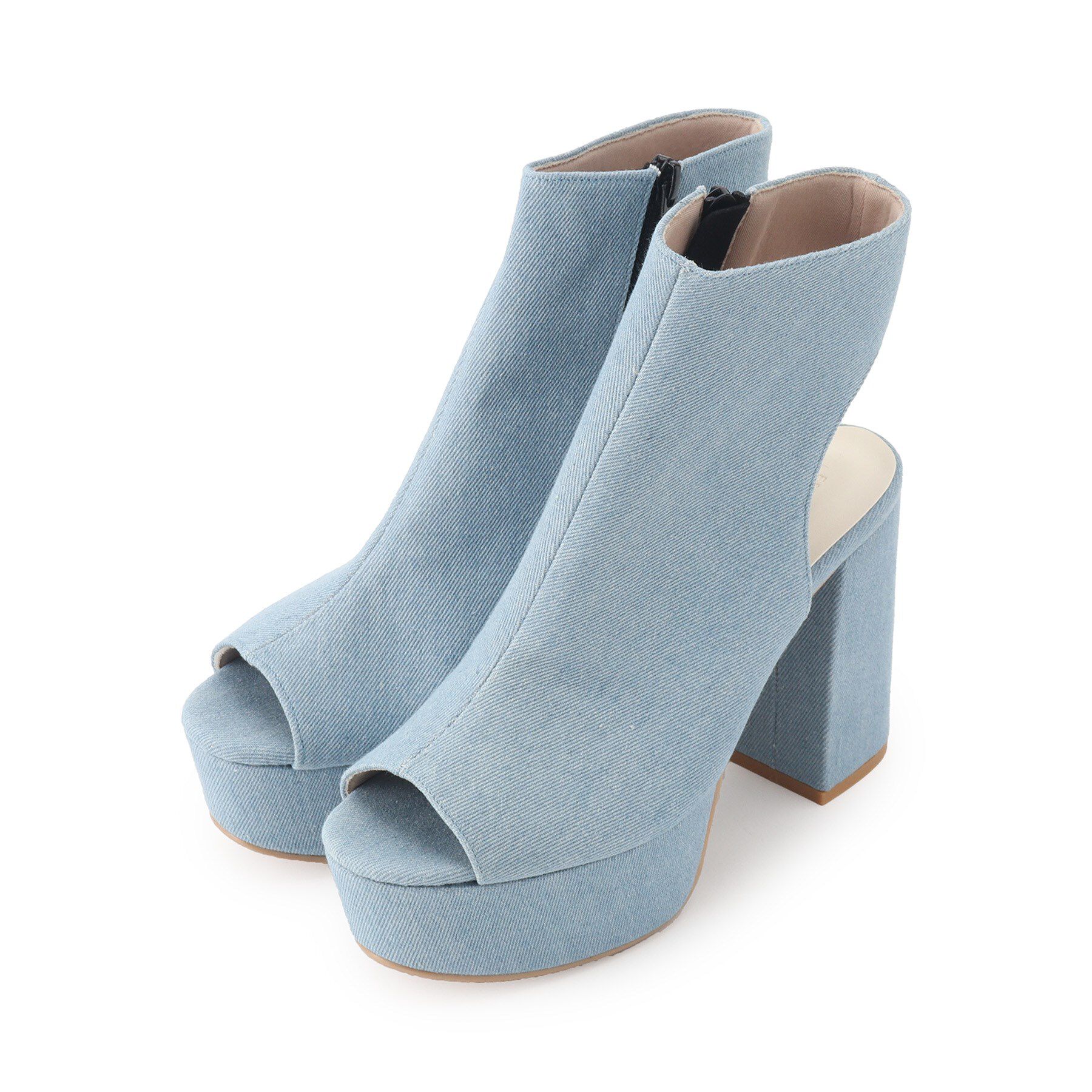 ESPERANZA「厚底ラク盛りブーツヒールサンダル」|ショートブーツ|ﾌﾞﾙｰ(392)