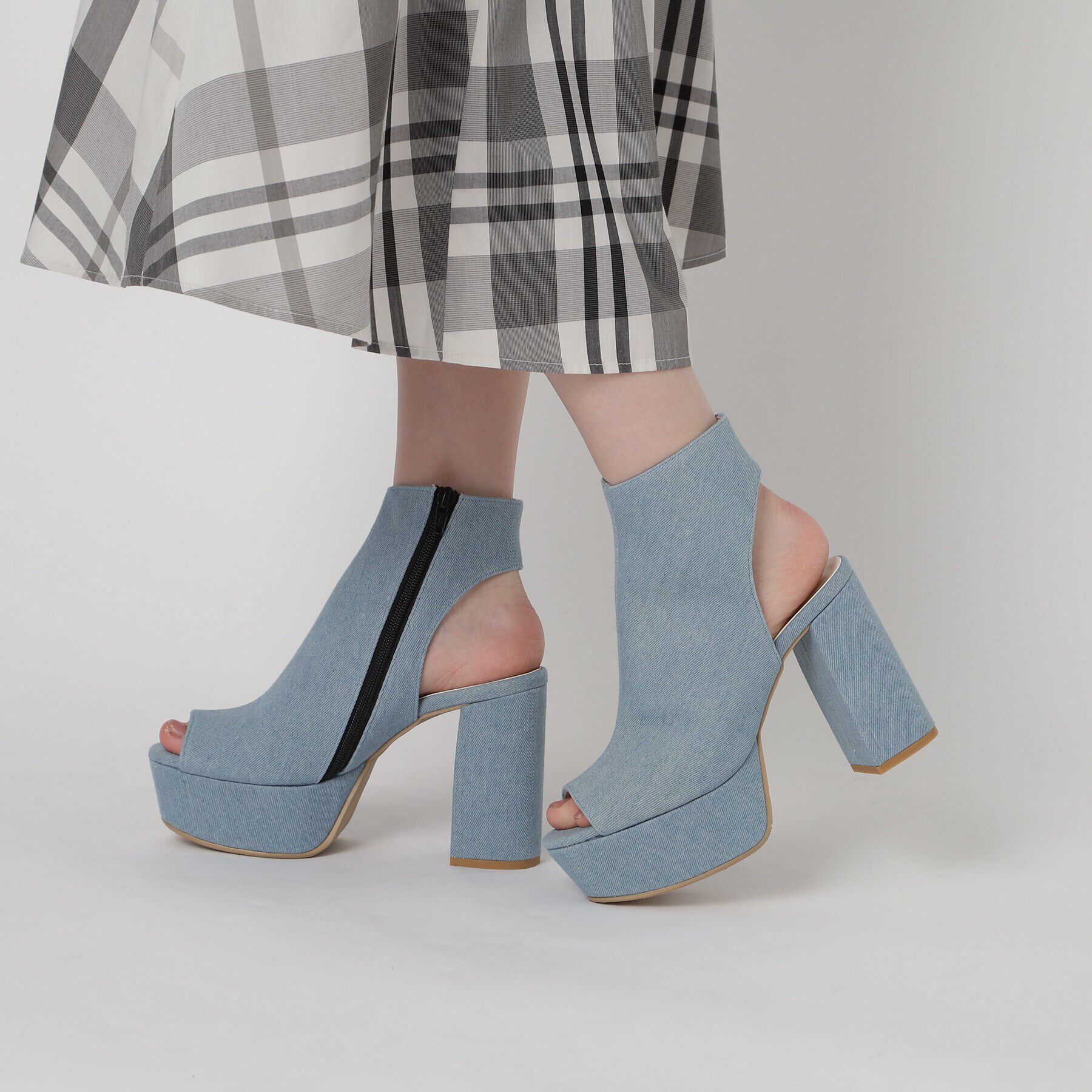 ESPERANZA「厚底ラク盛りブーツヒールサンダル」|ショートブーツ|