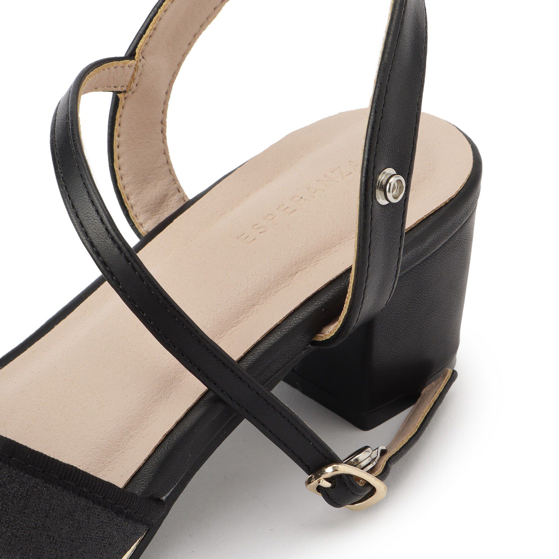 ESPERANZA「ラメ&times;ラインストーンスクエアトゥサンダル」|サンダル|