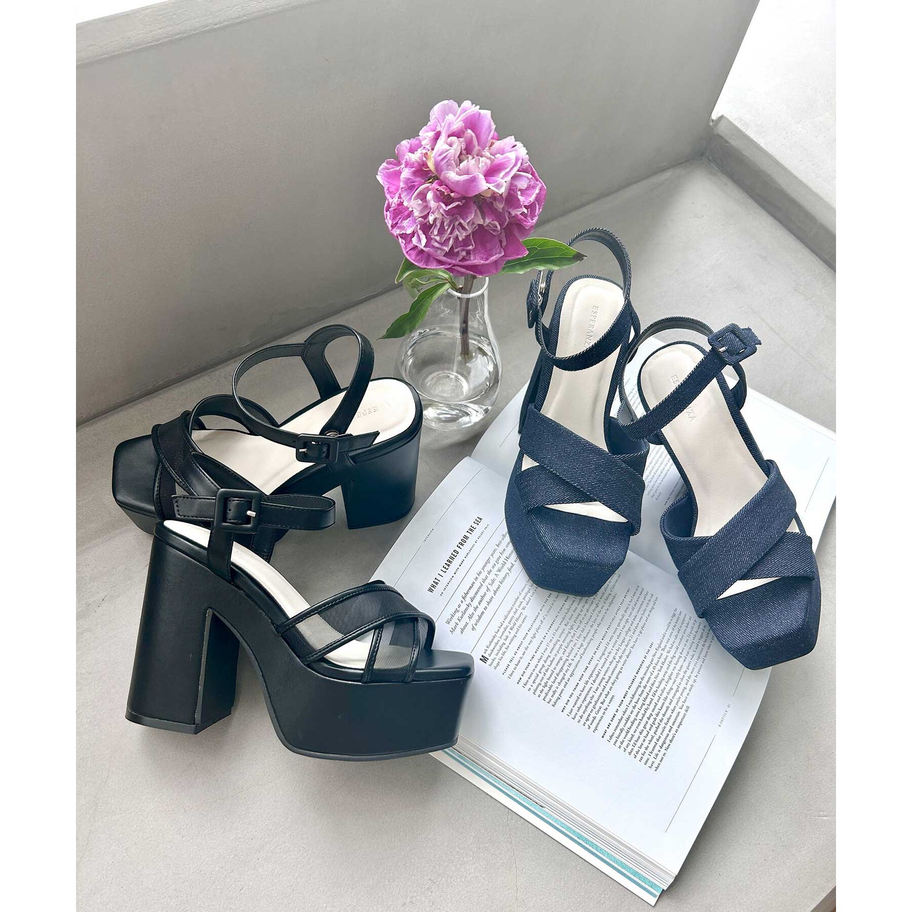 ESPERANZA「◆【ラク盛り／サンダル】リピーター続出／脚長美脚　ラク盛り厚底サンダル　24年Ver」|サンダル|