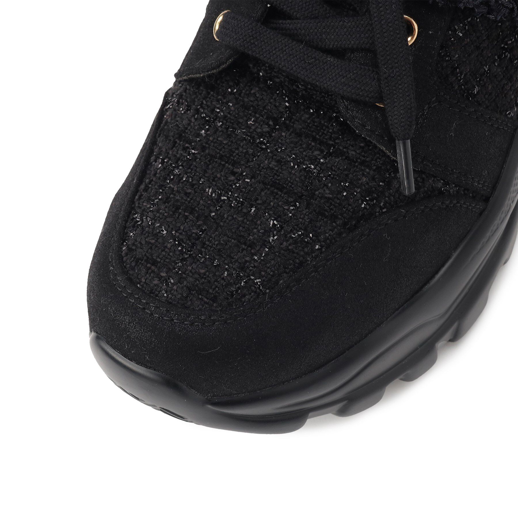 ESPERANZA「フリル&times;パール調ベルトツイードスニーカー」|スニーカー|