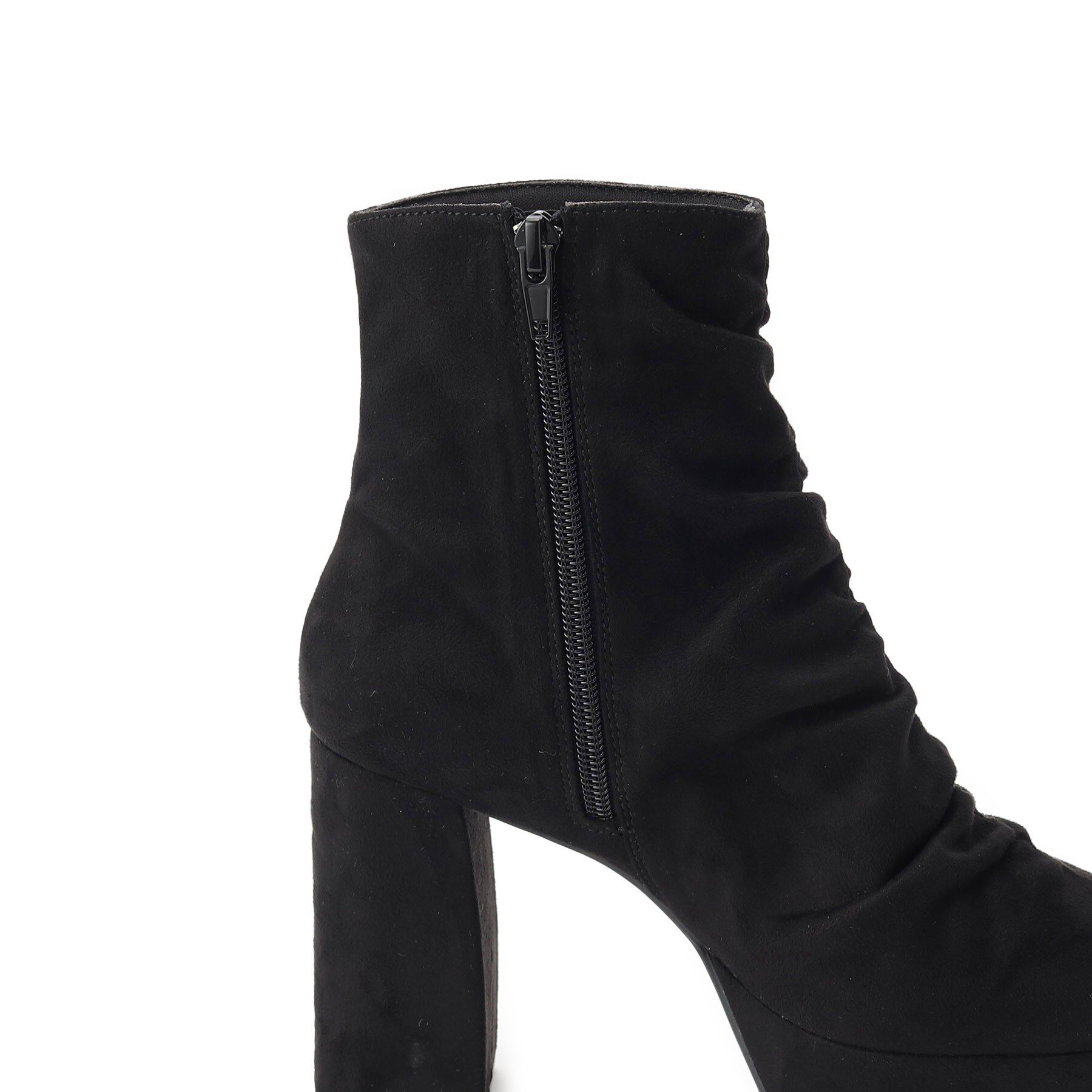 ESPERANZA「【ラク盛り／ショートブーツ】リピーター続出／脚長美脚 厚底シャーリングブーツ」|ショートブーツ|