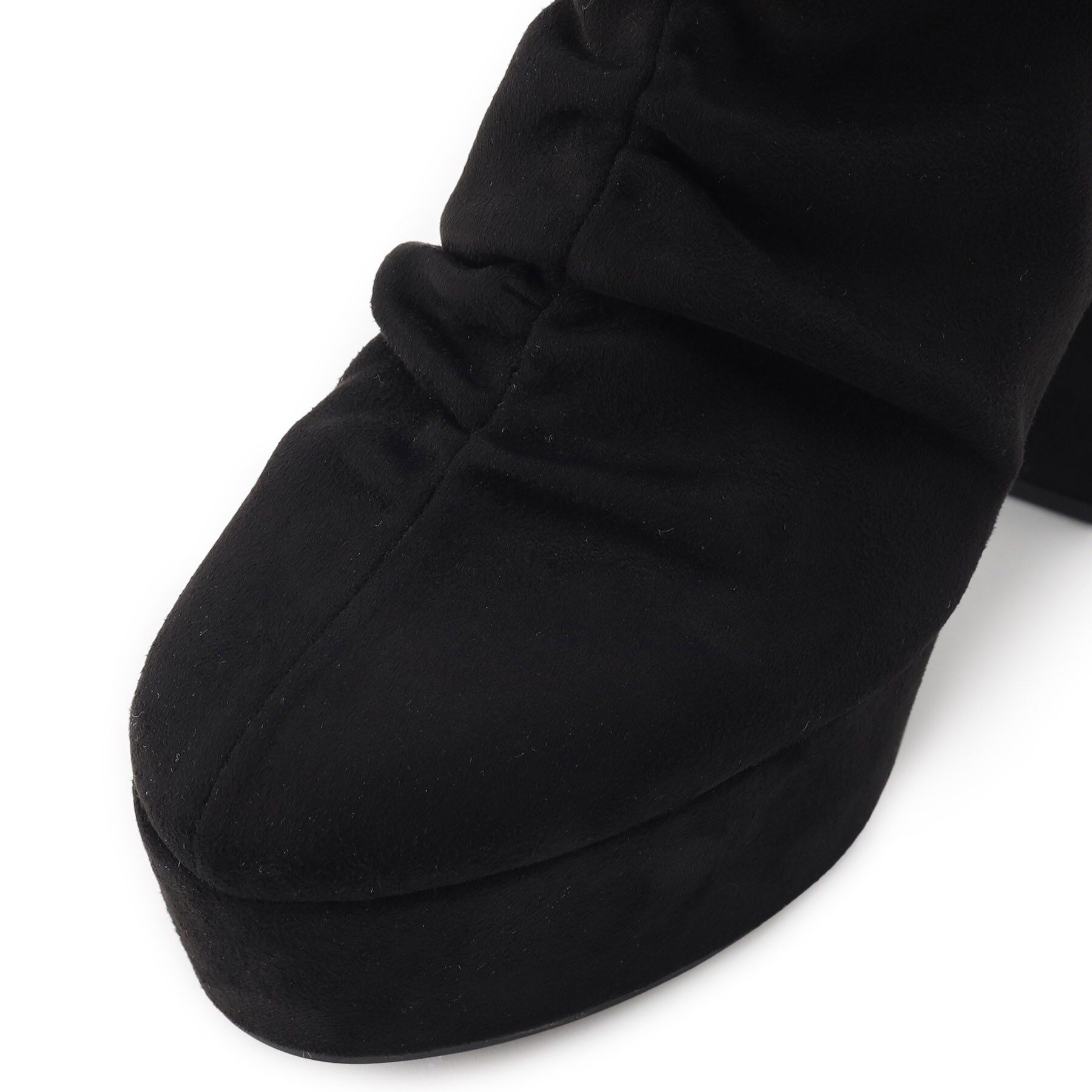 ESPERANZA「【ラク盛り／ショートブーツ】リピーター続出／脚長美脚 厚底シャーリングブーツ」|ショートブーツ|