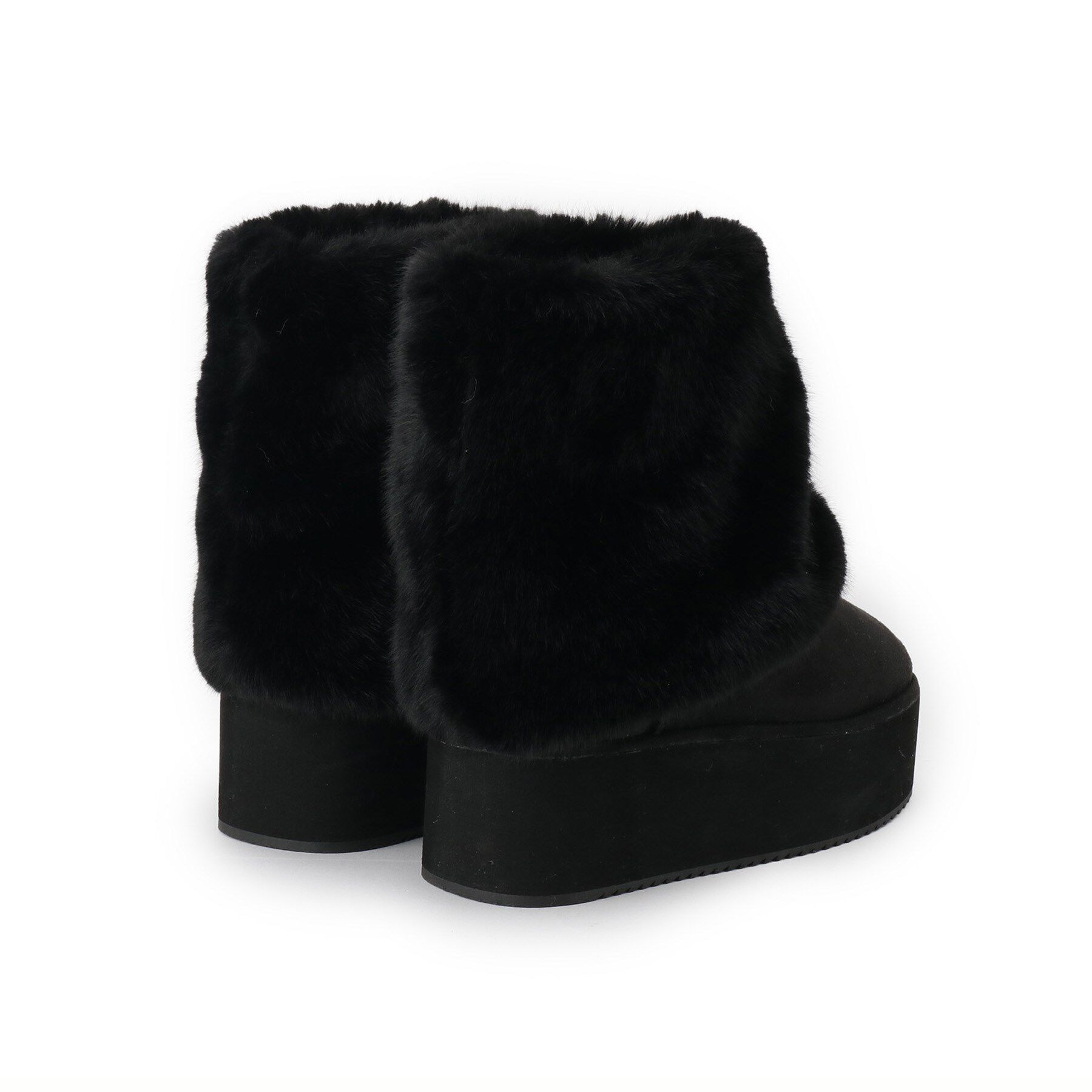 ESPERANZA「【EC先行販売】フェイクファー付き2WAYムートン調ブーツ」|ショートブーツ|