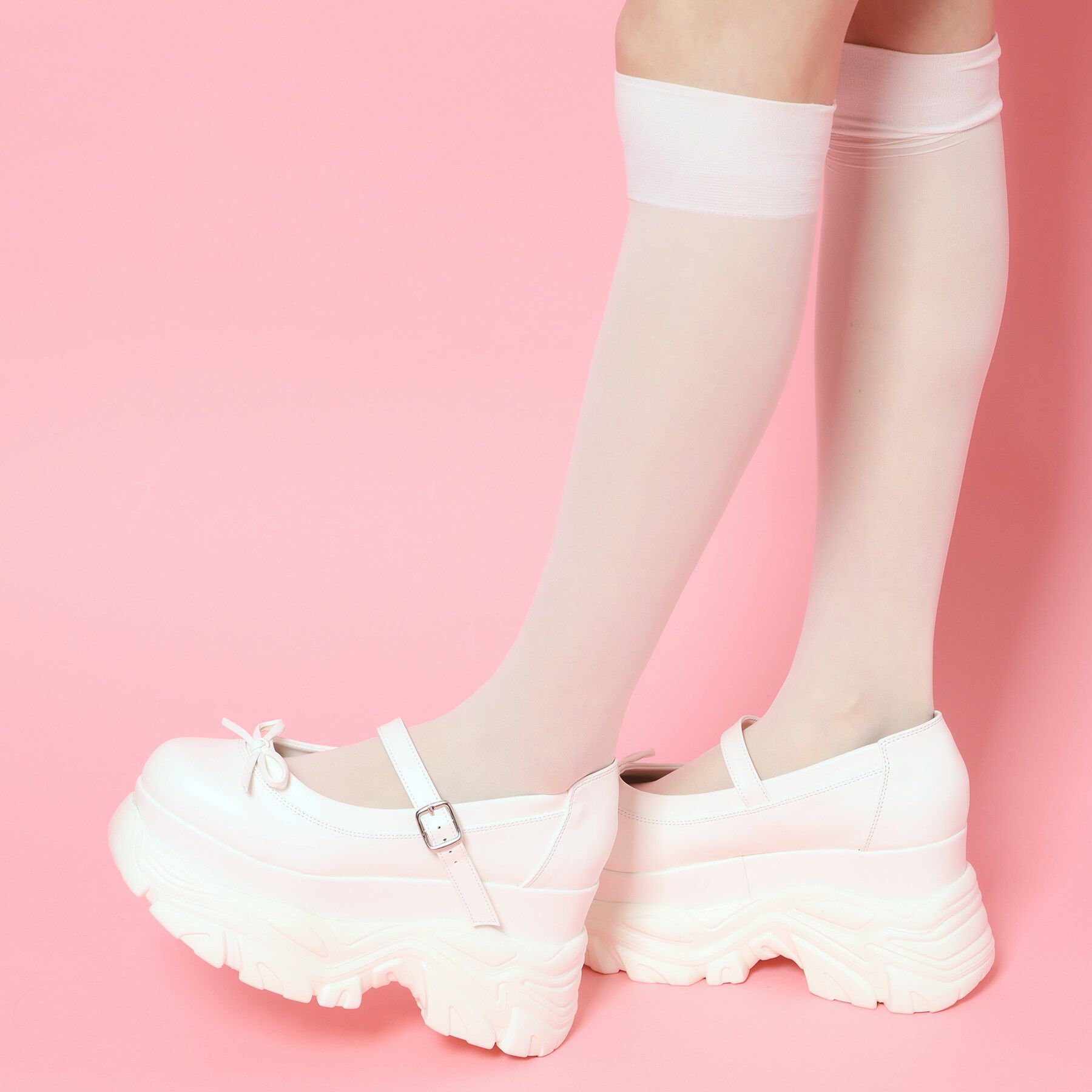 csT&P「厚底ストラップリボンパンプス」|パンプス|