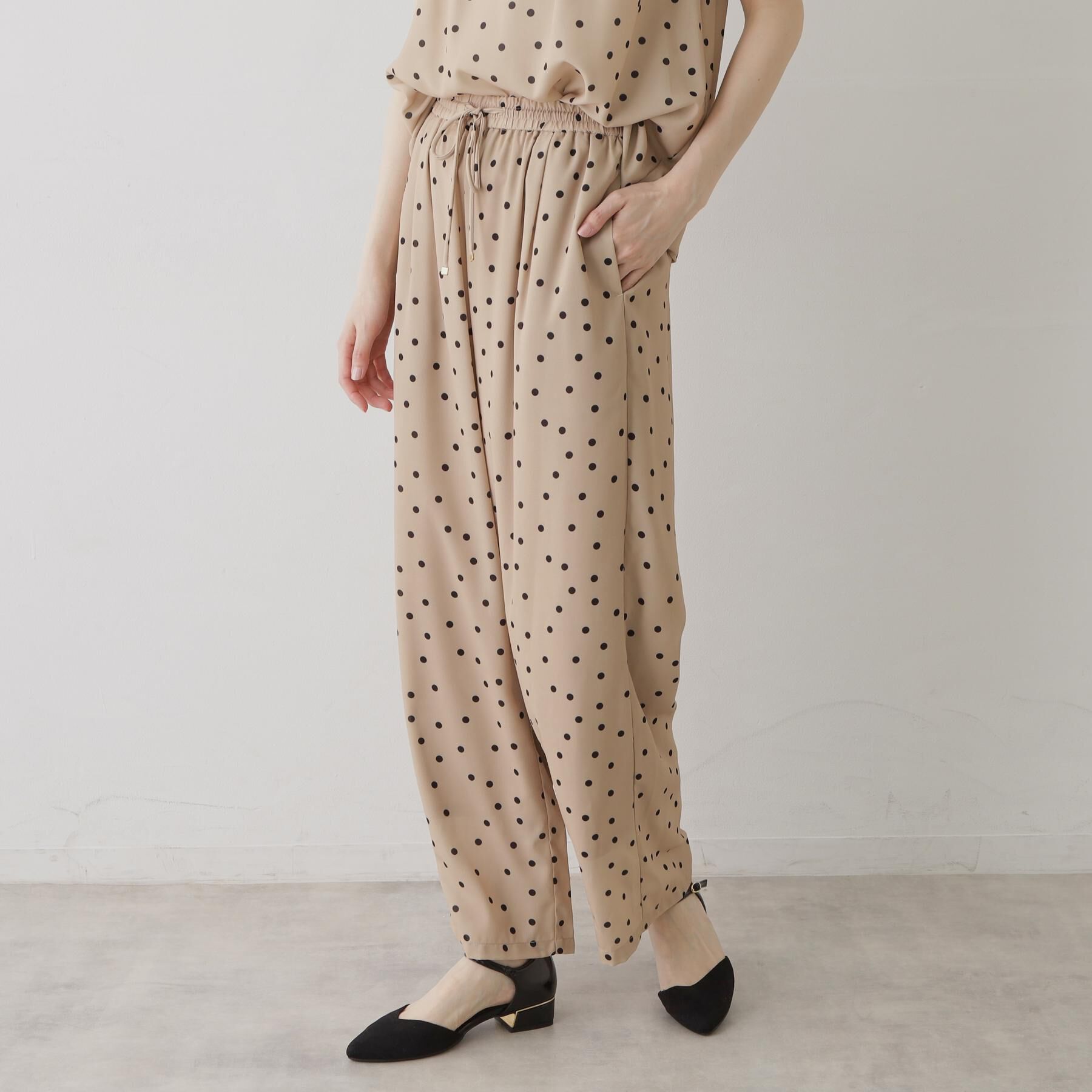 SunaUna「【リラクシー】ドット柄ワイドパンツ」|その他|