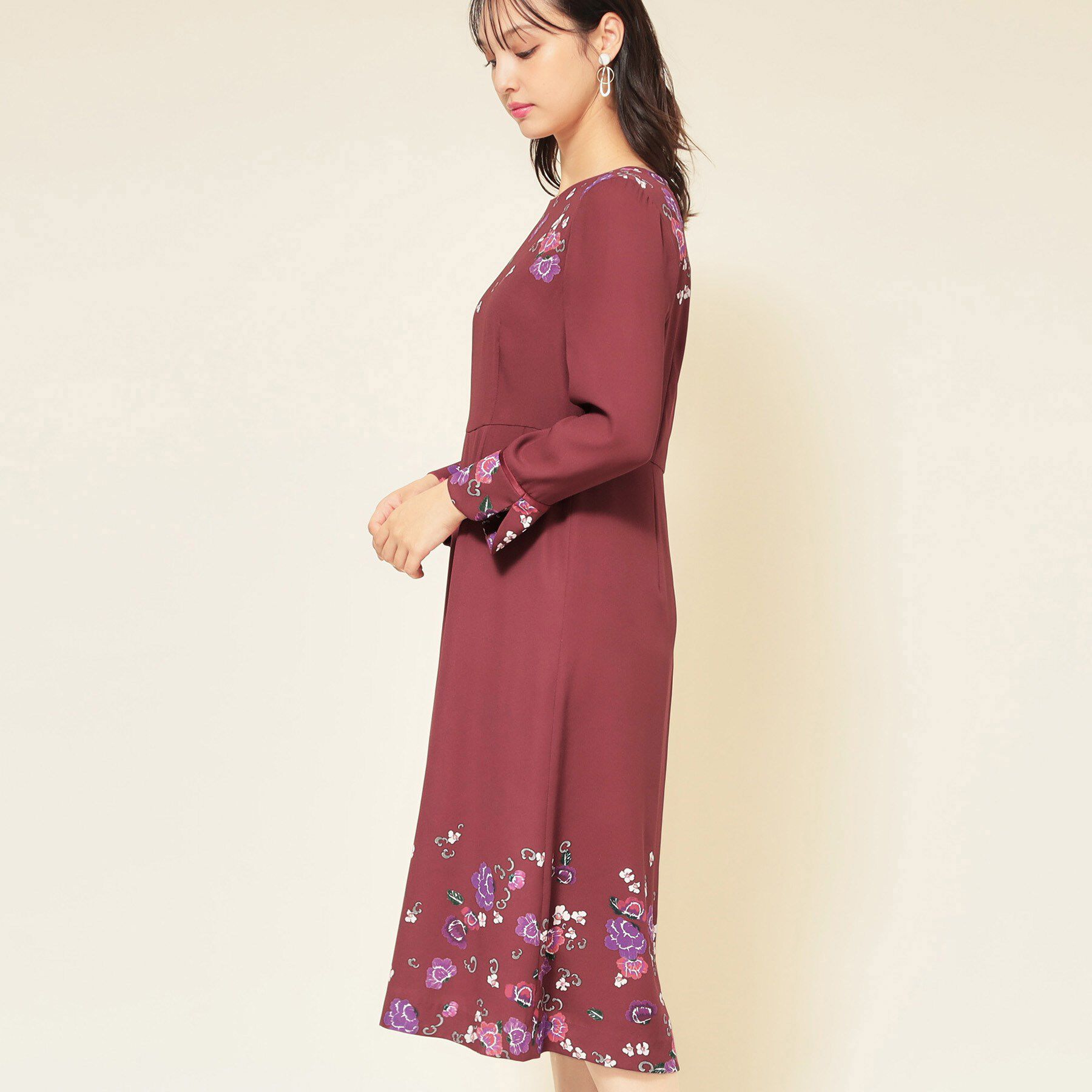 SunaUna「【co creation and yours／SS～L】花柄パネルワンピース」|ワンピース|