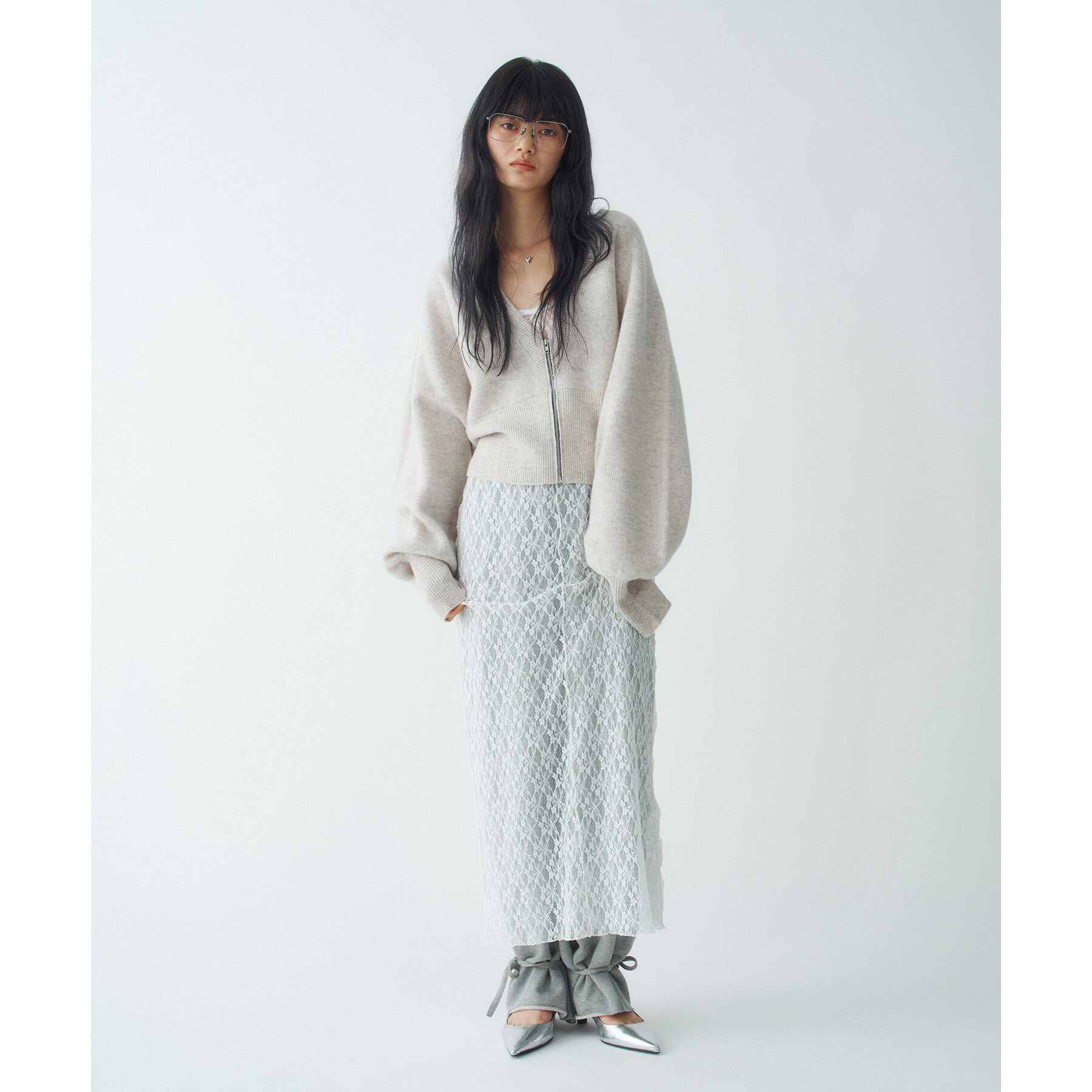 CODE A「zip form cardigan」|カーディガン|