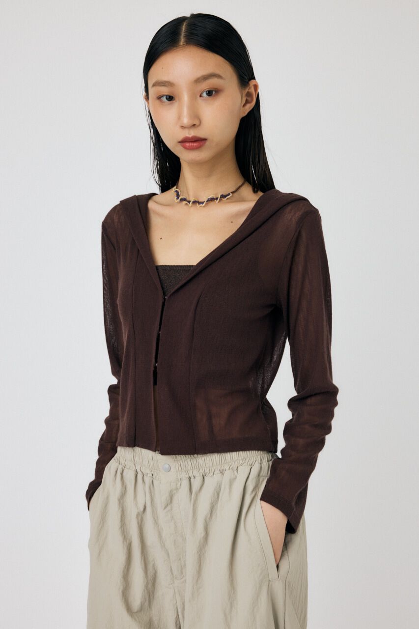 MOUSSY「SHEER CUT フーディ」|パーカー|