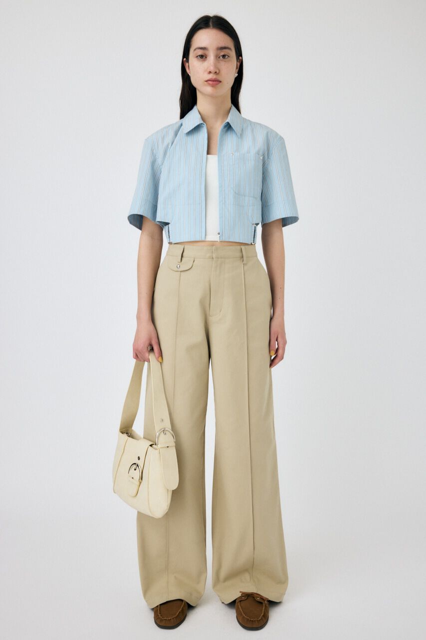MOUSSY「CROPPED BELTED シャツ」|シャツ・ブラウス|