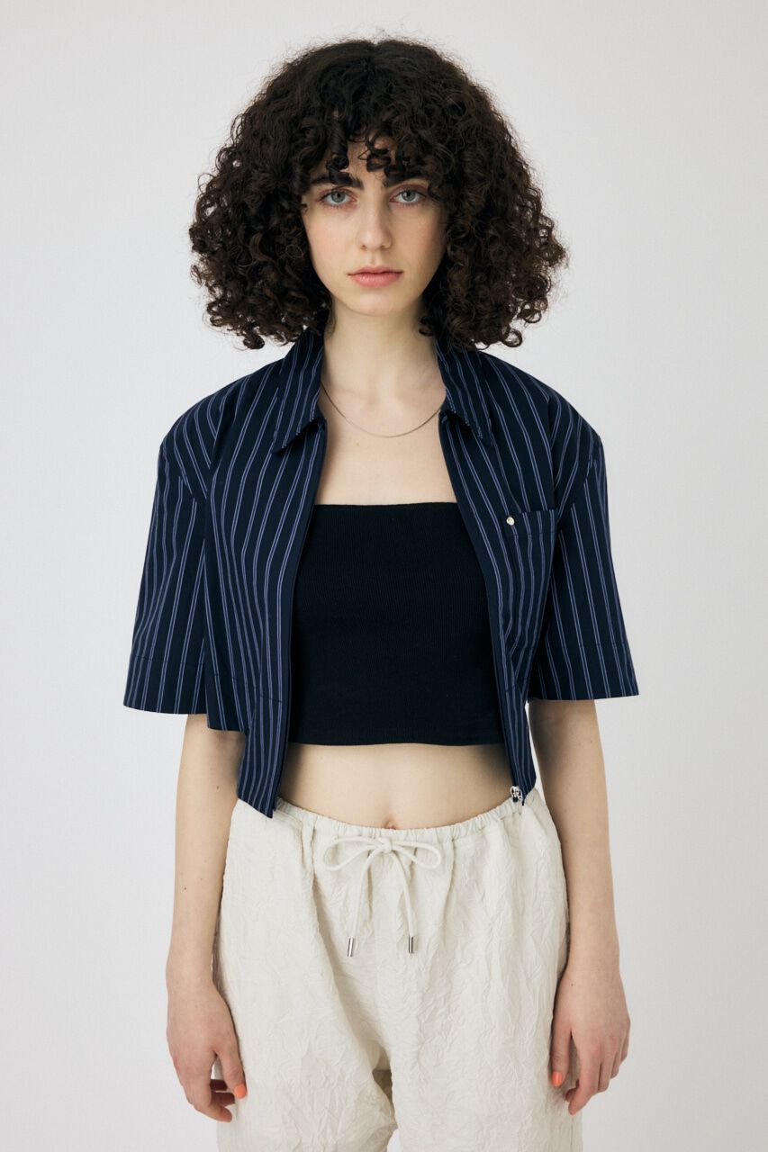 MOUSSY「CROPPED BELTED シャツ」|シャツ・ブラウス|
