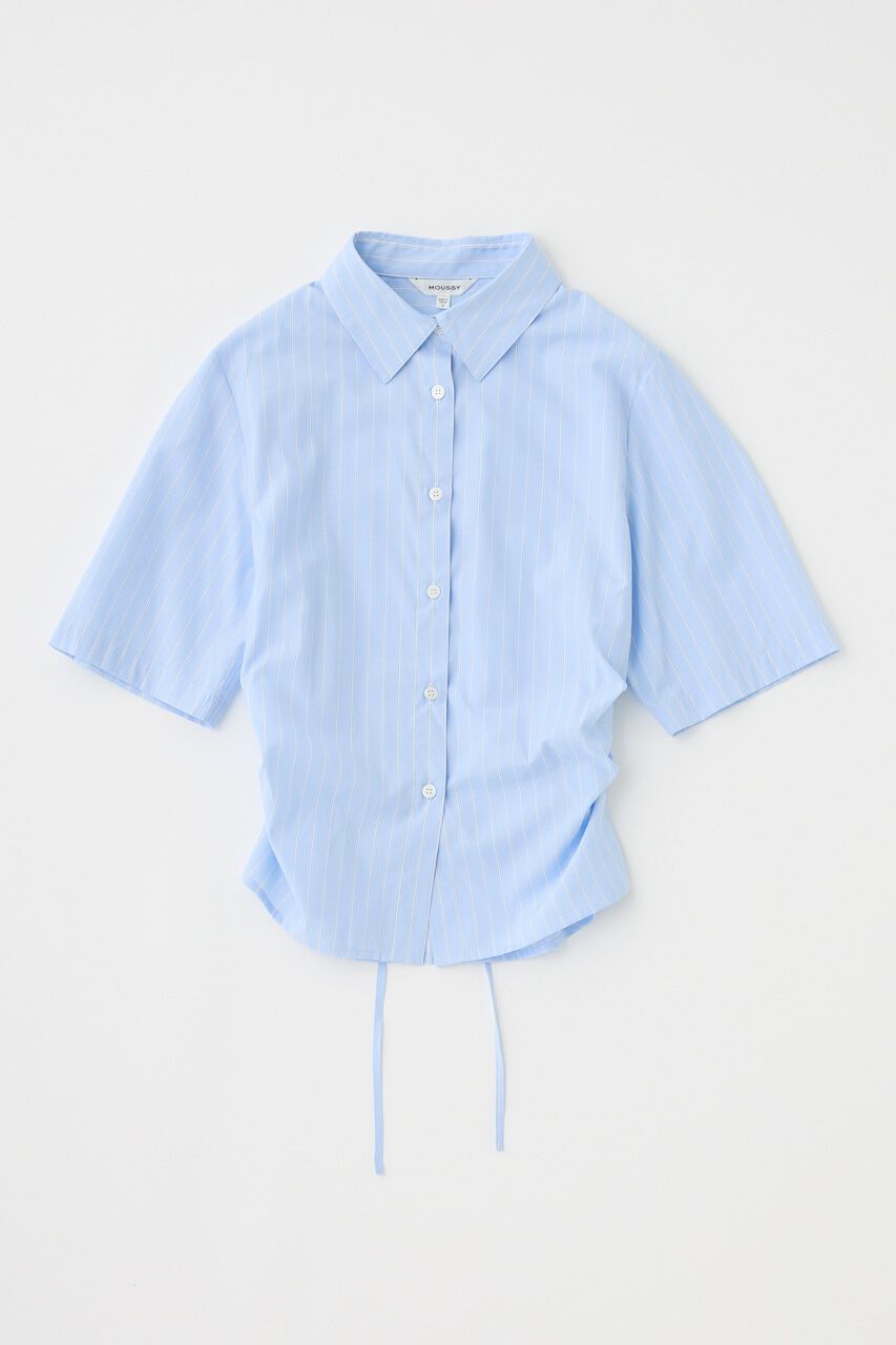 MOUSSY「STRIPE BACK LACE UP シャツ」|シャツ・ブラウス|